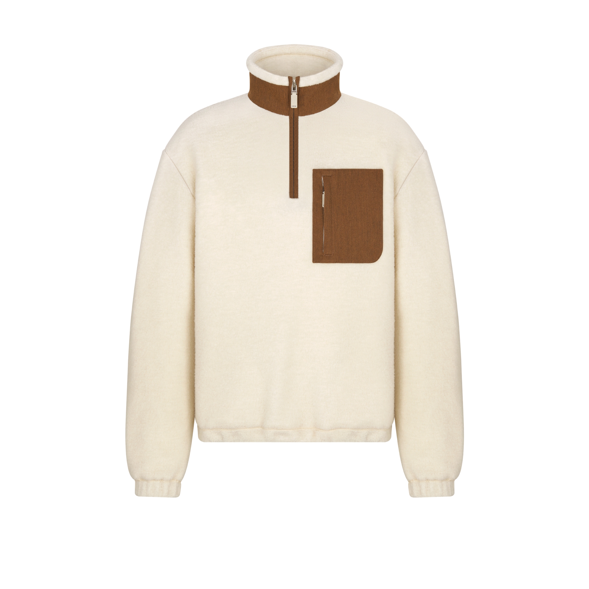 Dior Icons 卫衣 白色山羊绒和绵羊毛混纺起绒面料 E01