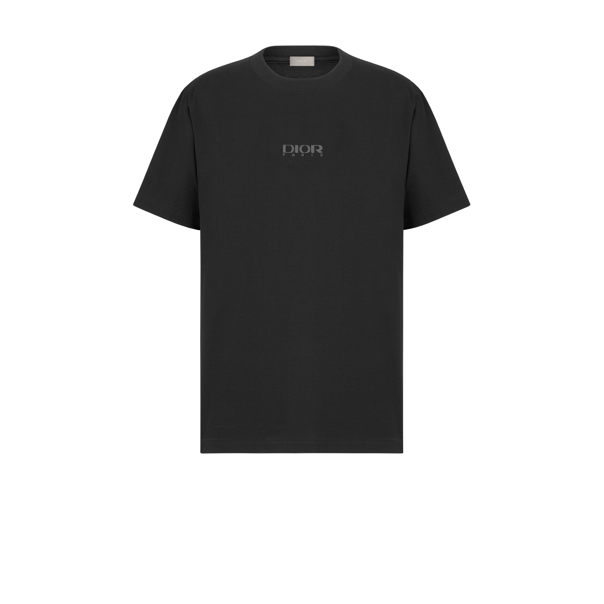 宽松版型 T 恤 黑色棉质平纹针织面料 DIOR AND DESCENTE 图案 E01