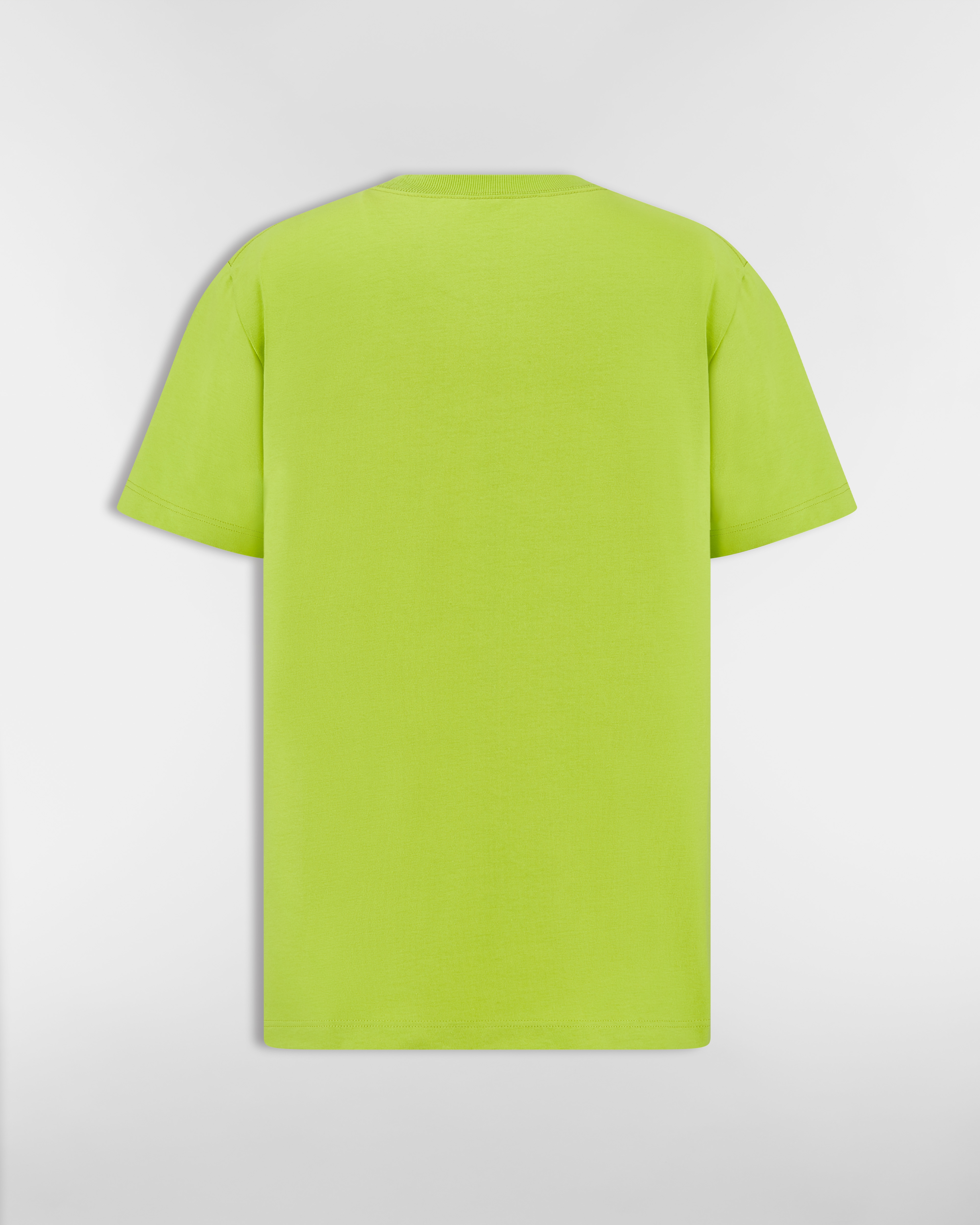 宽松版型 T 恤 绿色棉质平纹针织面料 CD Box 标志 E08