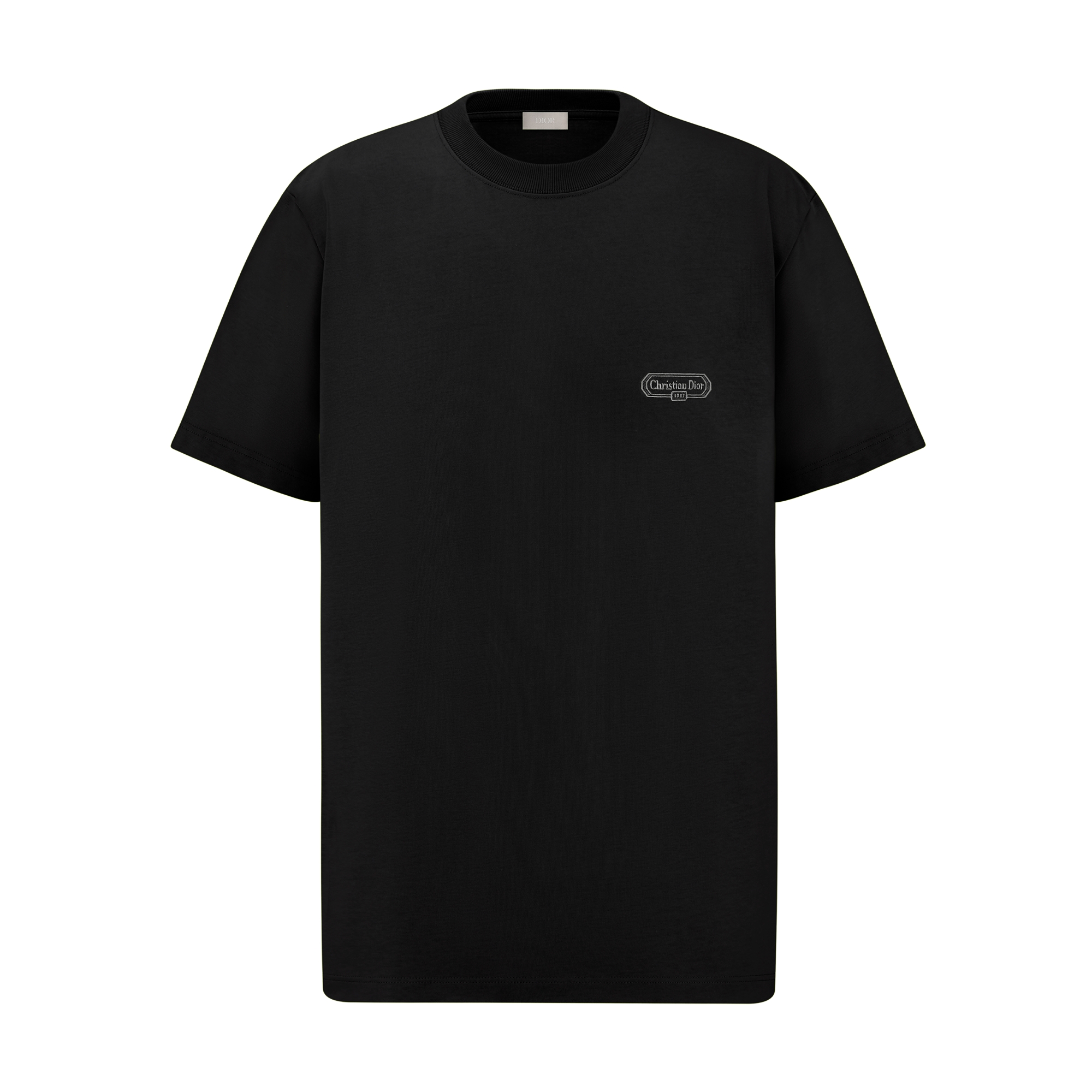  黑色棉质平纹针织面料 CD Box 标志