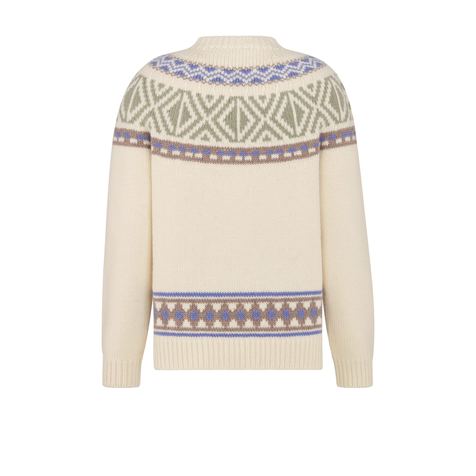 Dior Mountain 针织衫 白色绵羊毛提花面料 E08