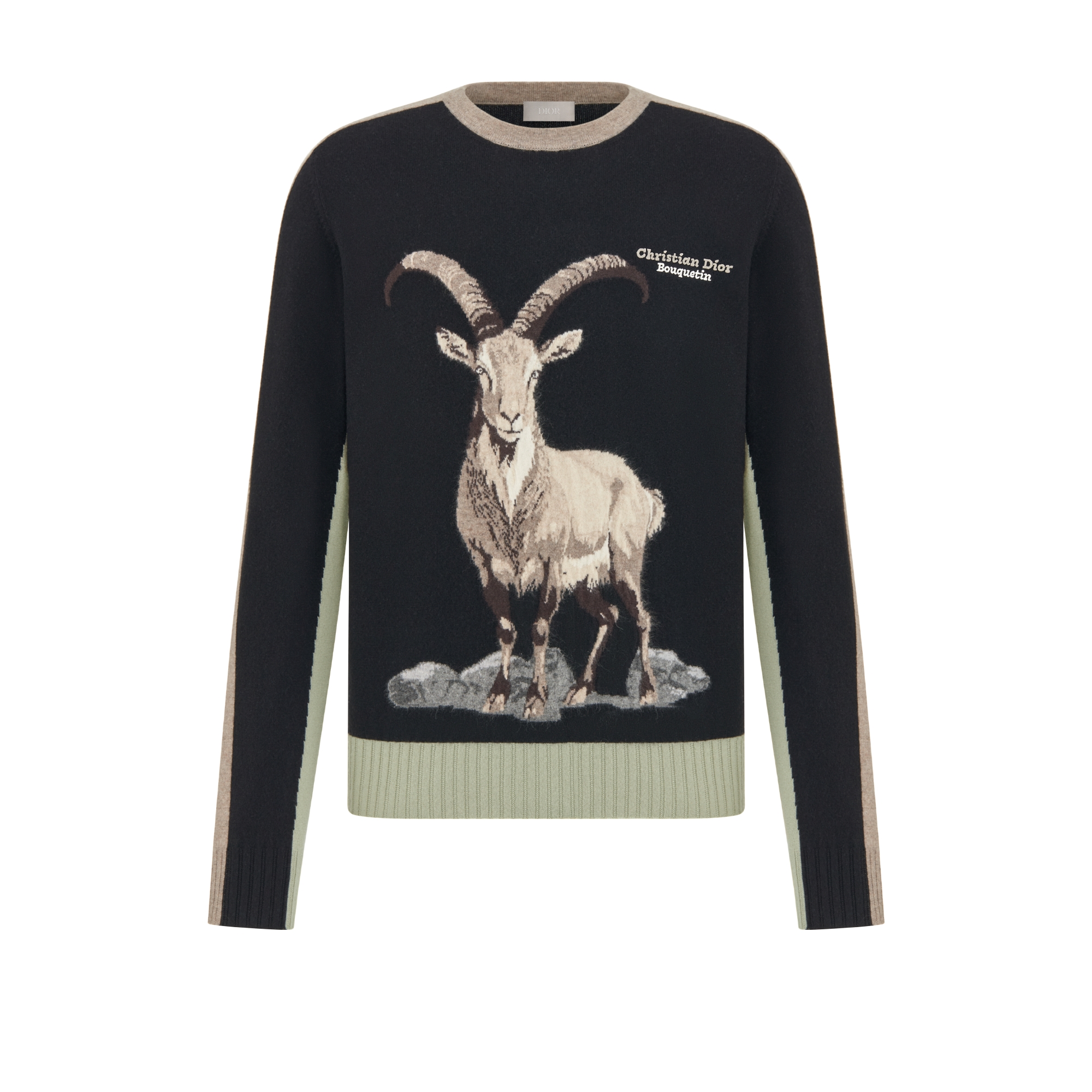 针织衫 黑色山羊绒织物 Dior Mountain 图案 E01