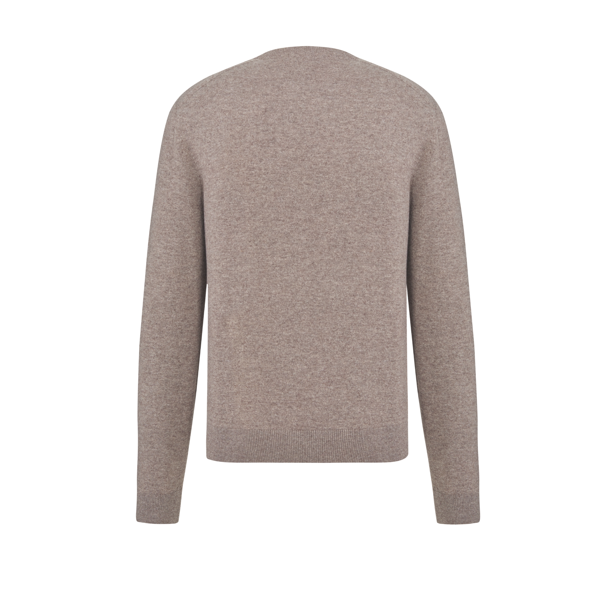 针织衫 棕色绵羊毛和山羊绒混纺平纹针织面料 CD Box 标志 E08