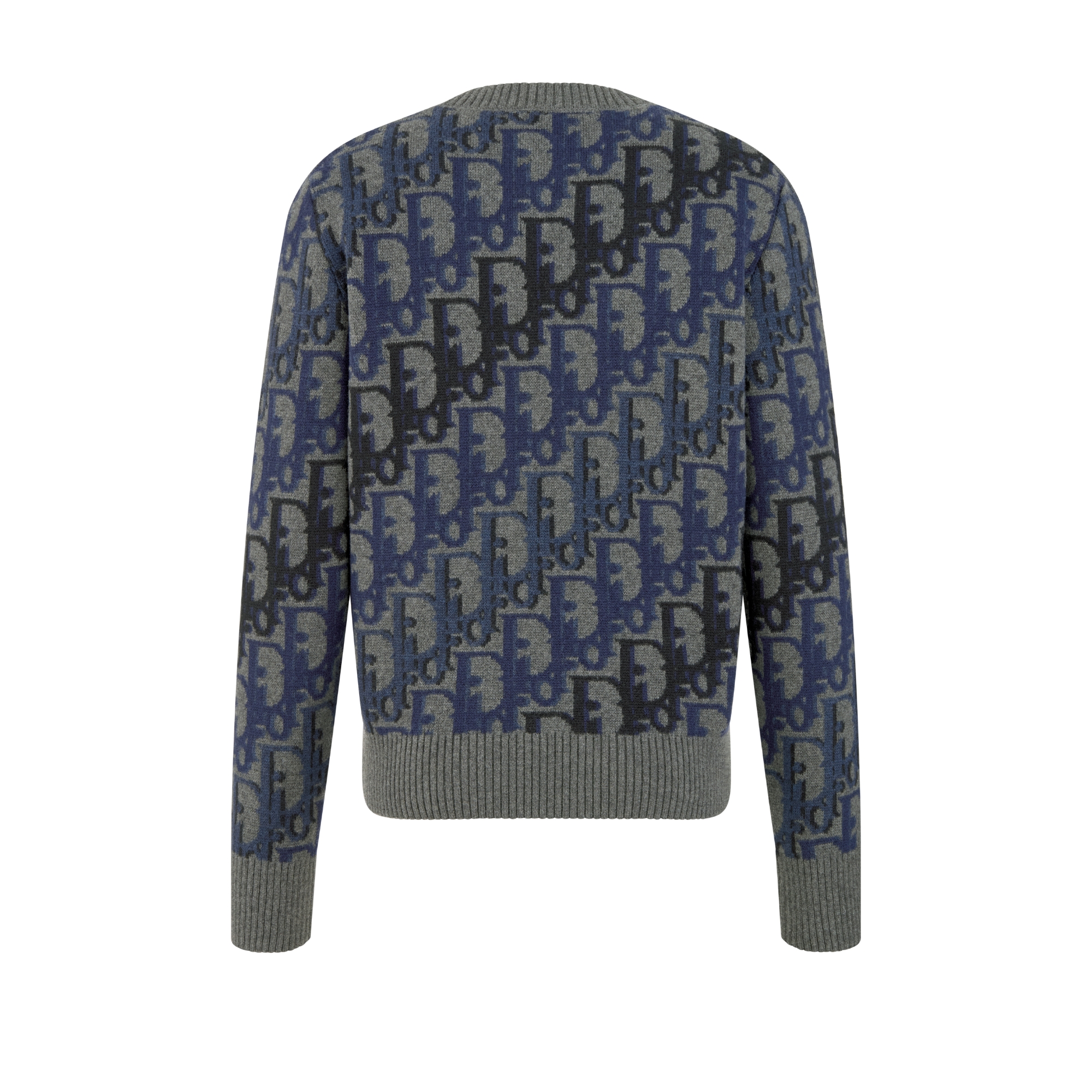 针织衫 灰色绵羊毛面料 Oblique 印花 E08