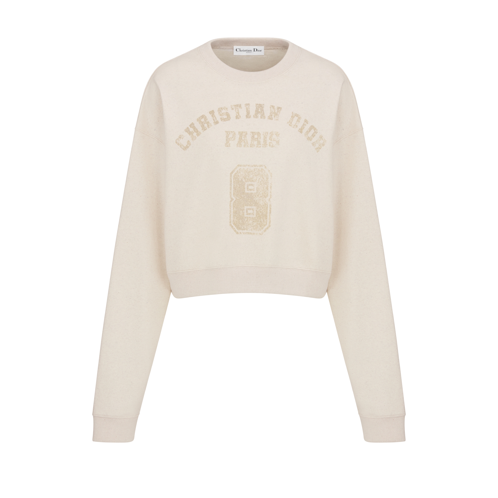 短款卫衣 米色棉质平纹针织面料 E01