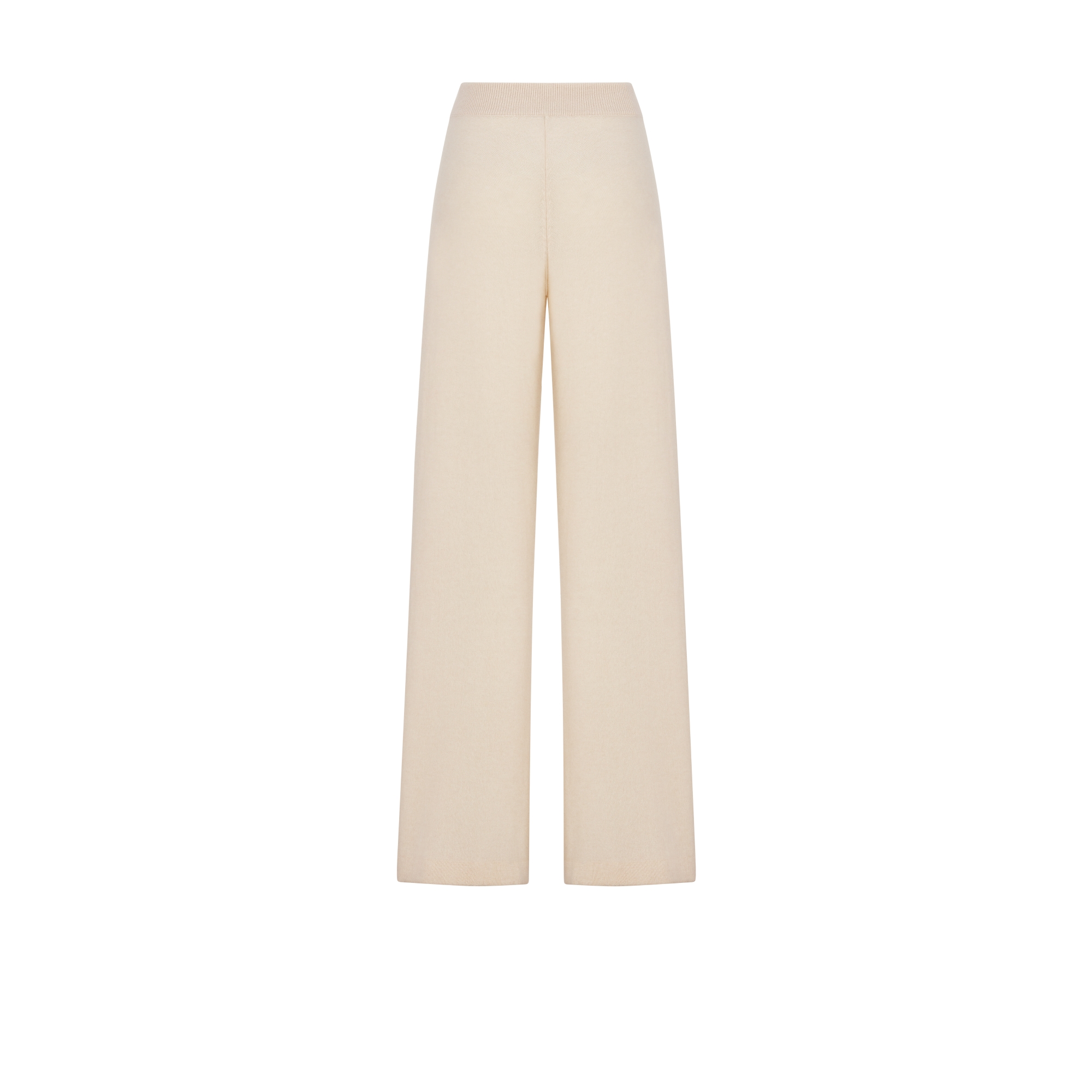 喇叭裤 米白色山羊绒针织面料 E08