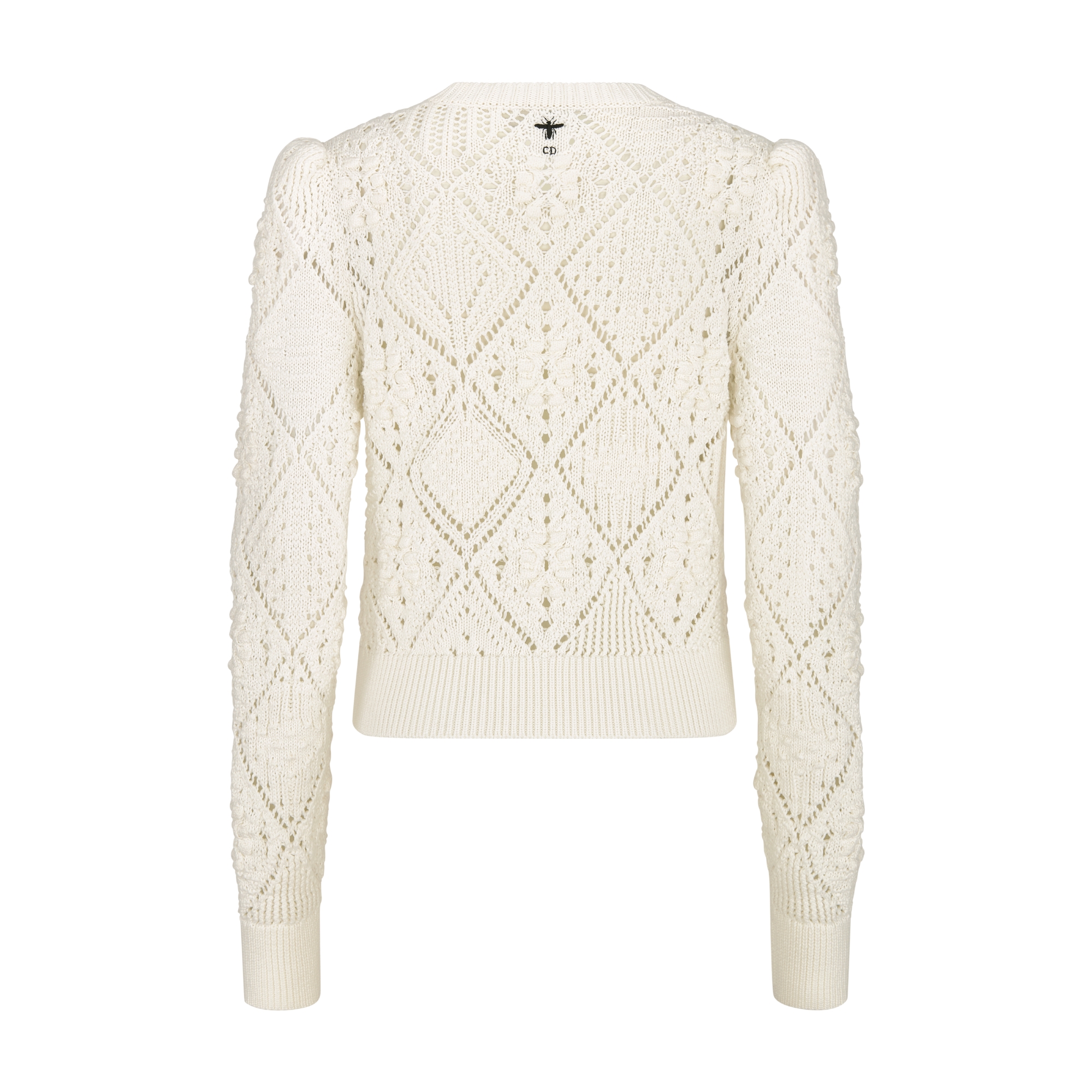 针织衫 白色镂空棉质针织面料 E08