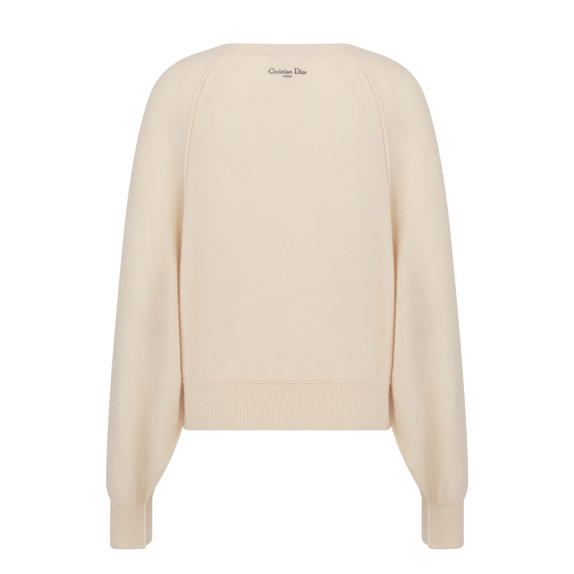 针织衫 米白色山羊绒针织面料黑色 Dioresque Butterfly 图案 E08