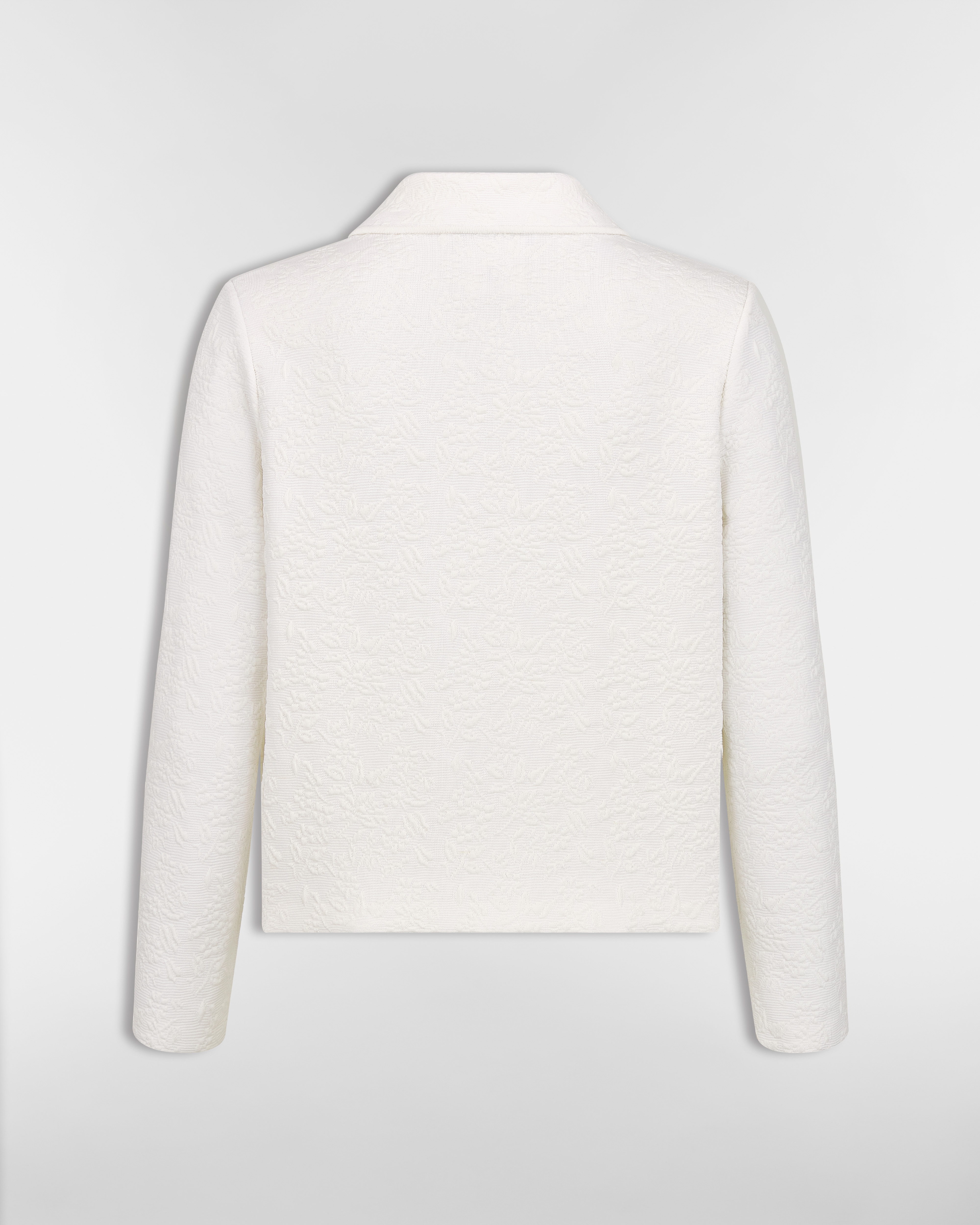 短款外套 米白色科技针织面料普罗旺斯风格绗缝 Millefiori 图案 E08