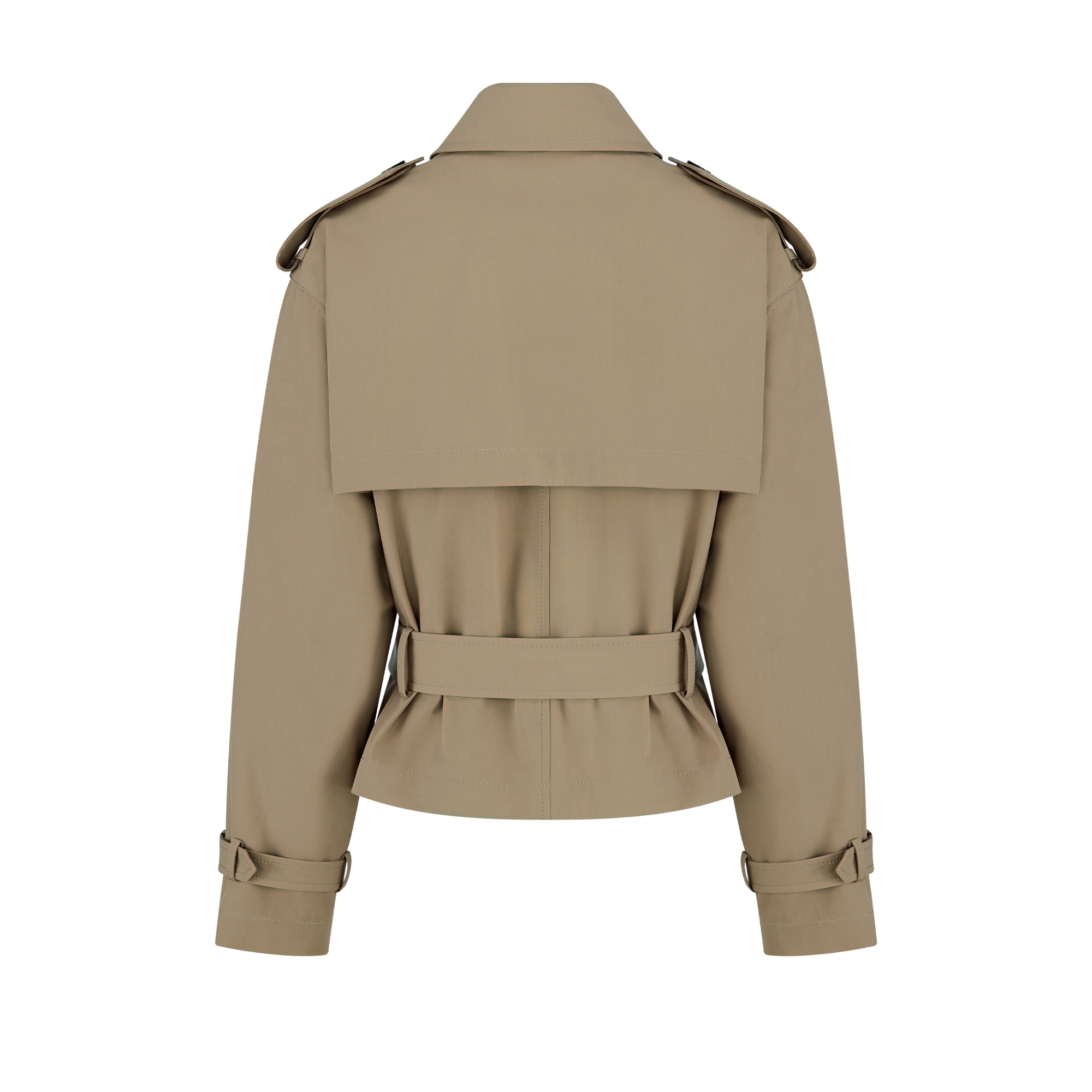 夹克 米色棉质华达呢面料 E08