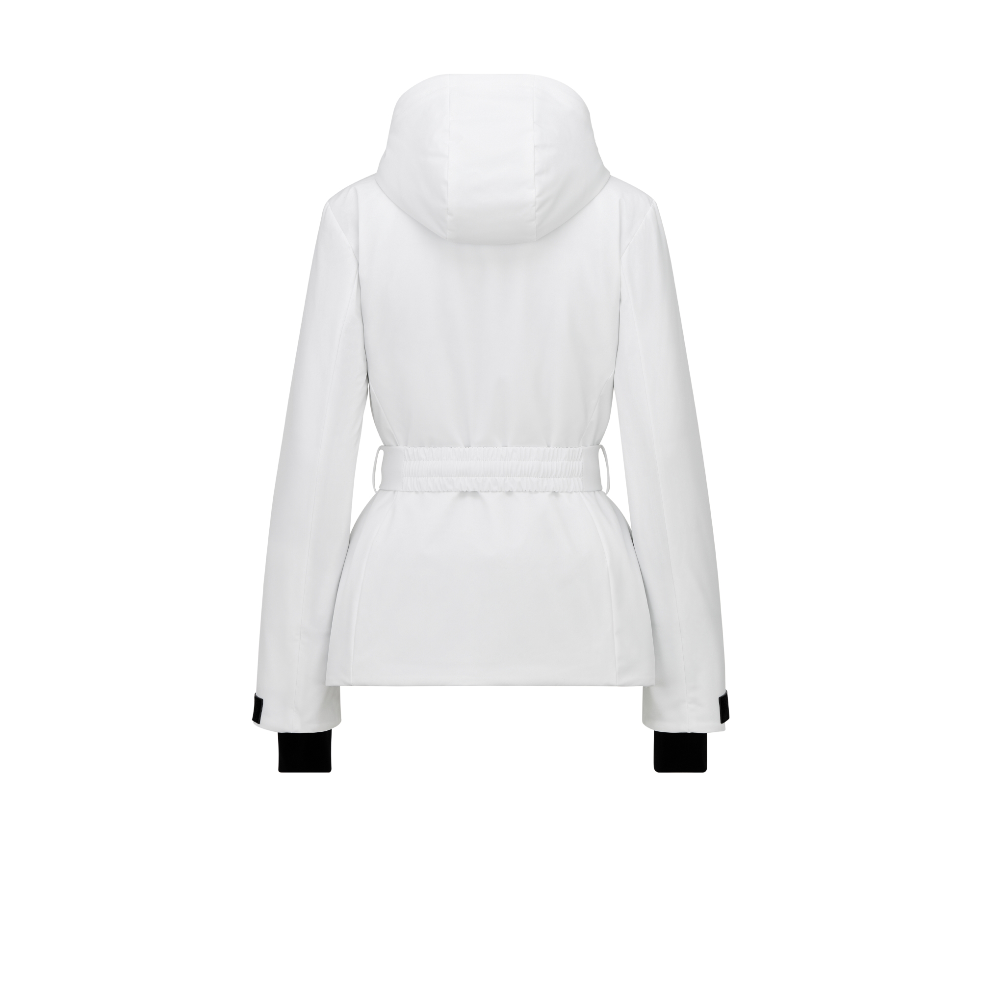 DiorAlps 连帽夹克 白色带夹层塔夫绸科技面料搭配腰带 E08