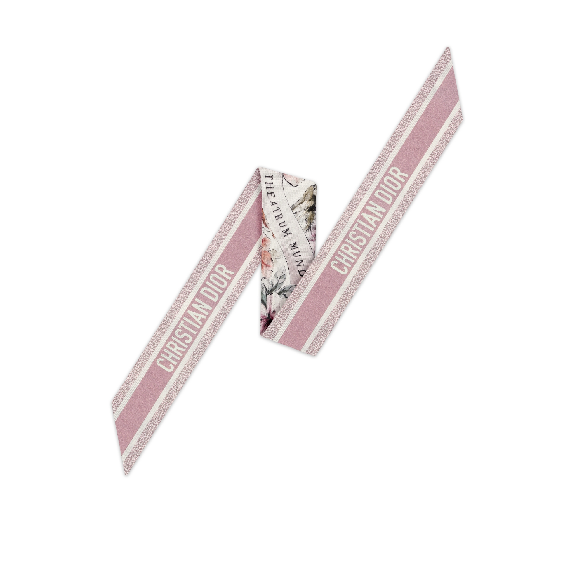 Mitzah 丝巾 白色和紫色桑蚕丝斜纹面料多色 Souvenir de Rome 图案 E08