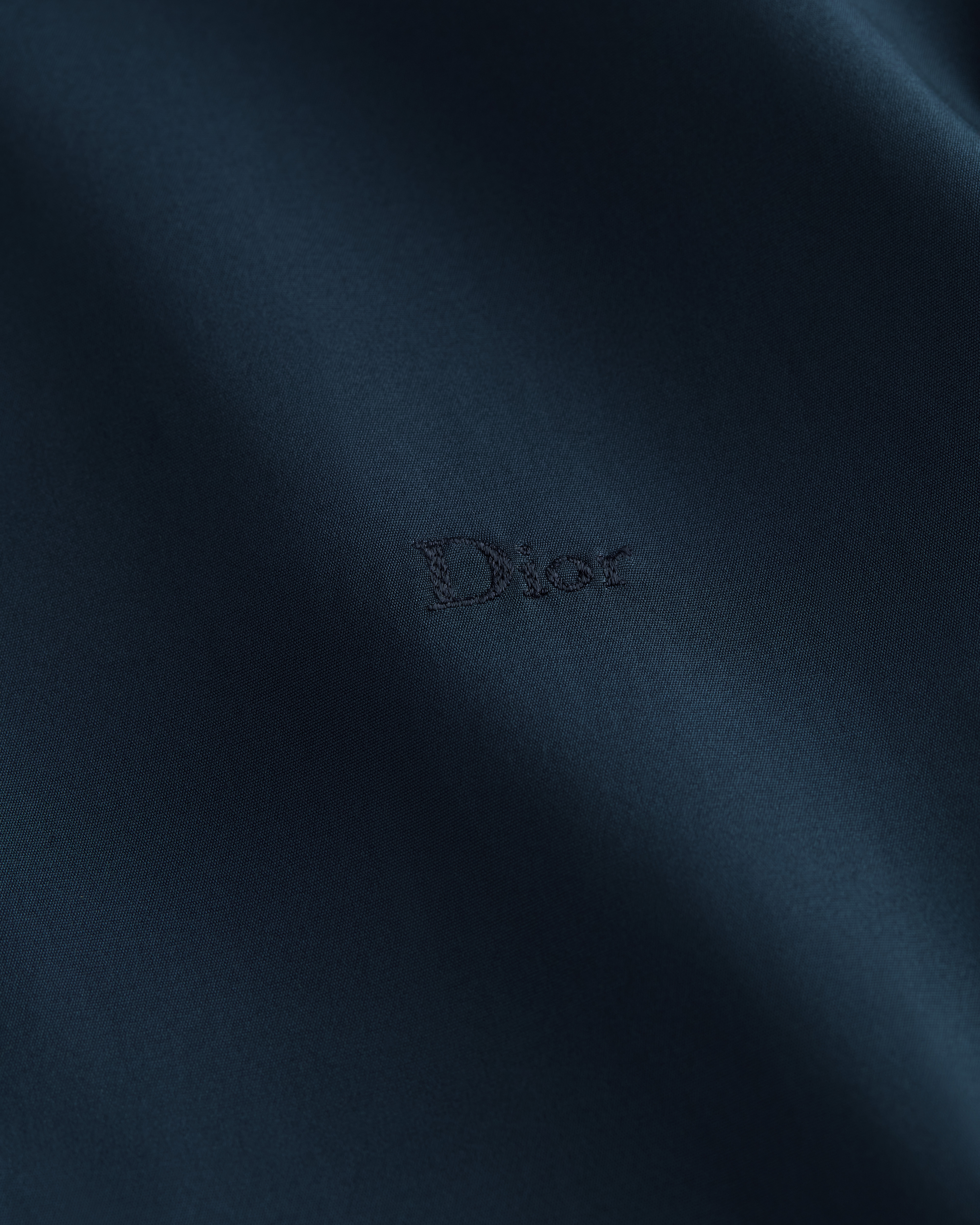 短袖衬衫 海军蓝色棉府绸 E09