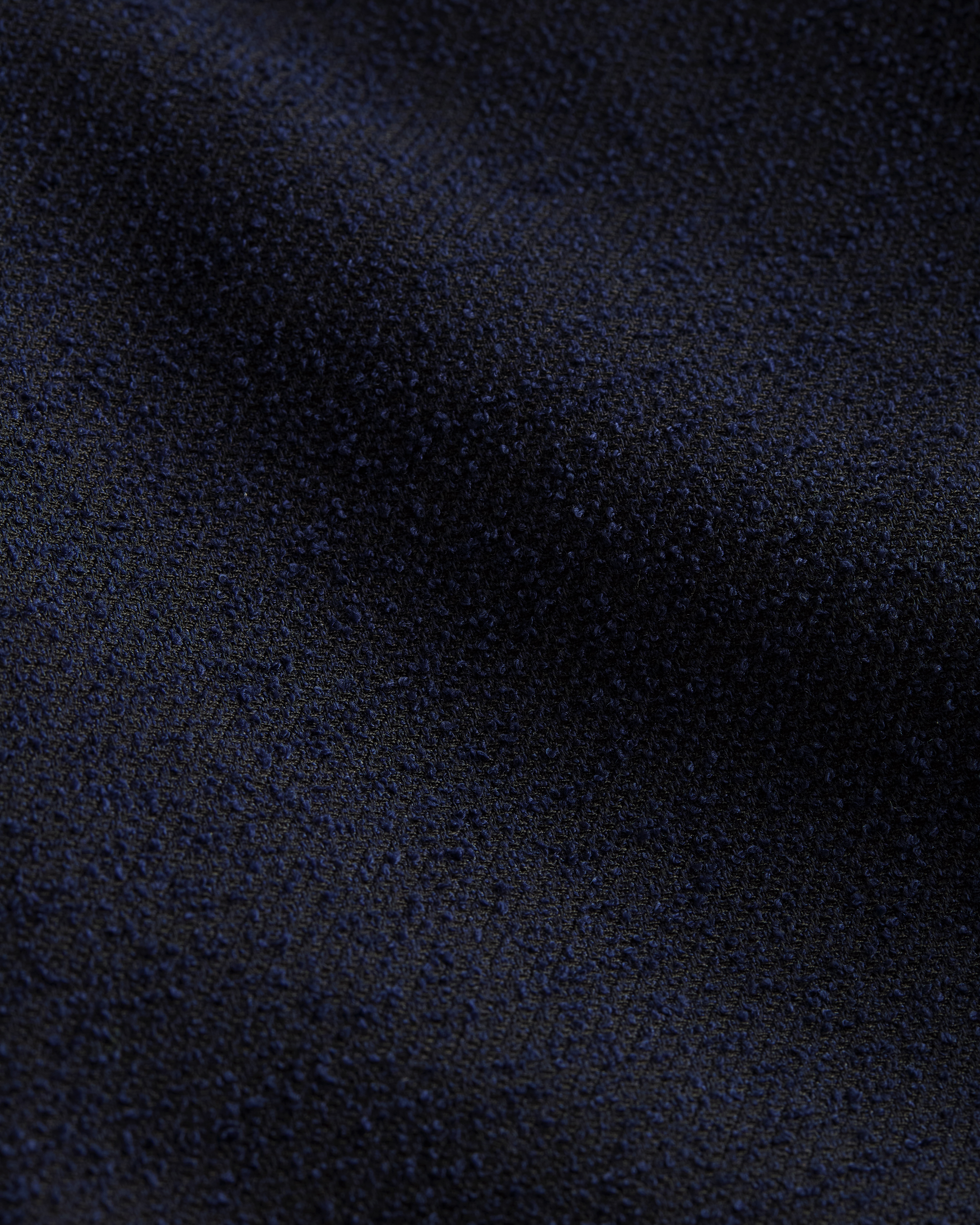 直筒连衣裙 海军蓝色绵羊毛混纺毛圈花式线面料 E09