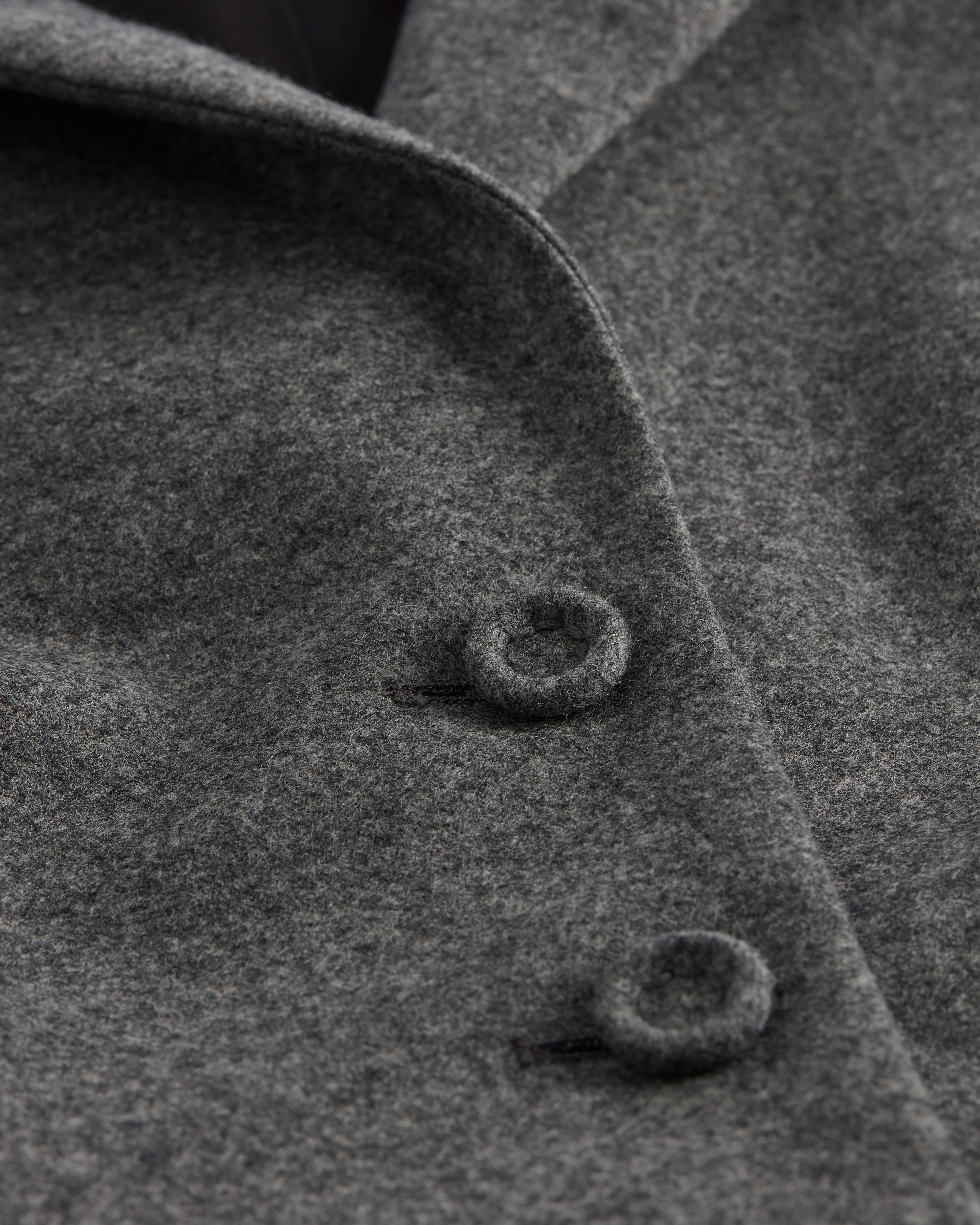 修身西装外套 灰色绵羊毛混纺法兰绒 E09