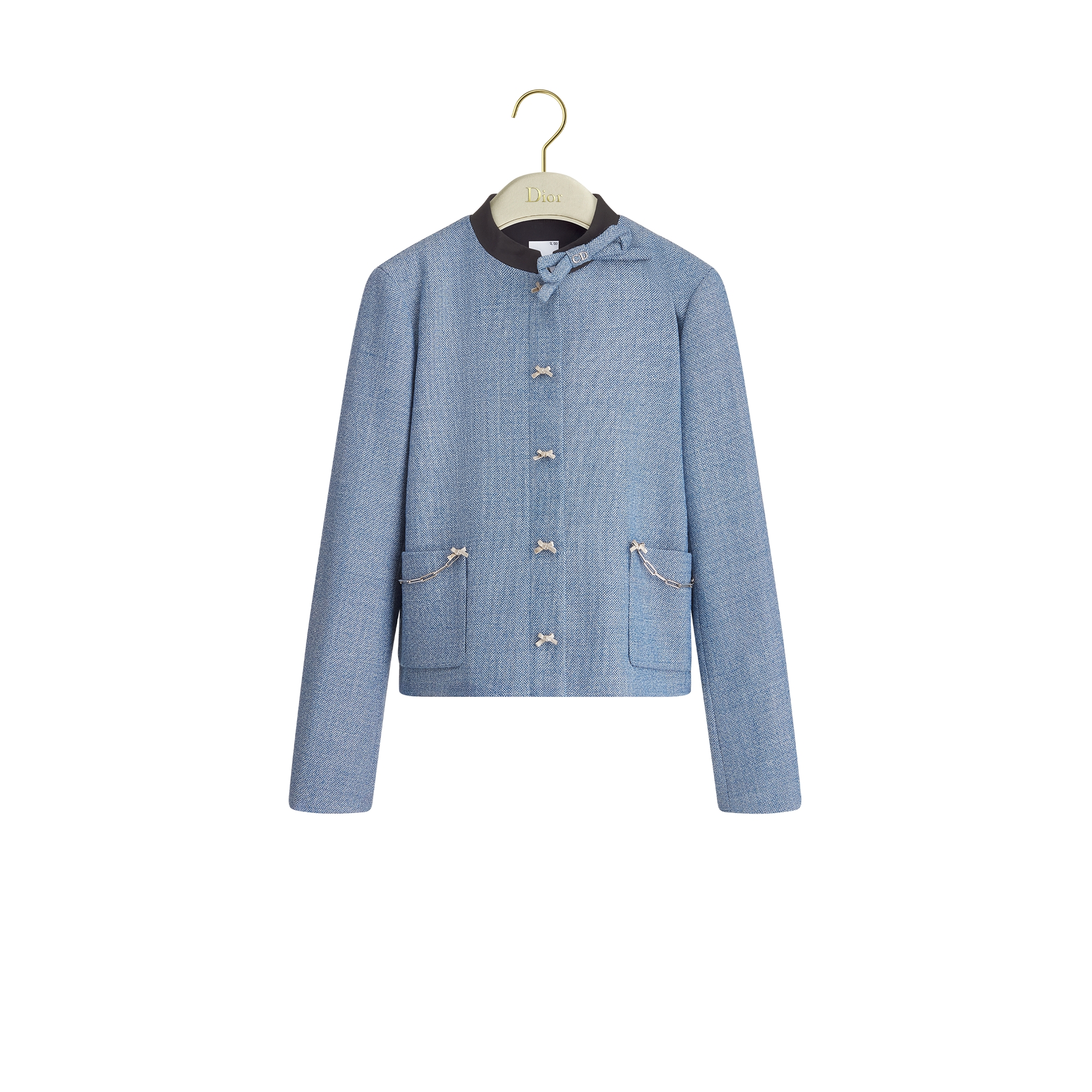  蓝色绵羊毛粗花呢