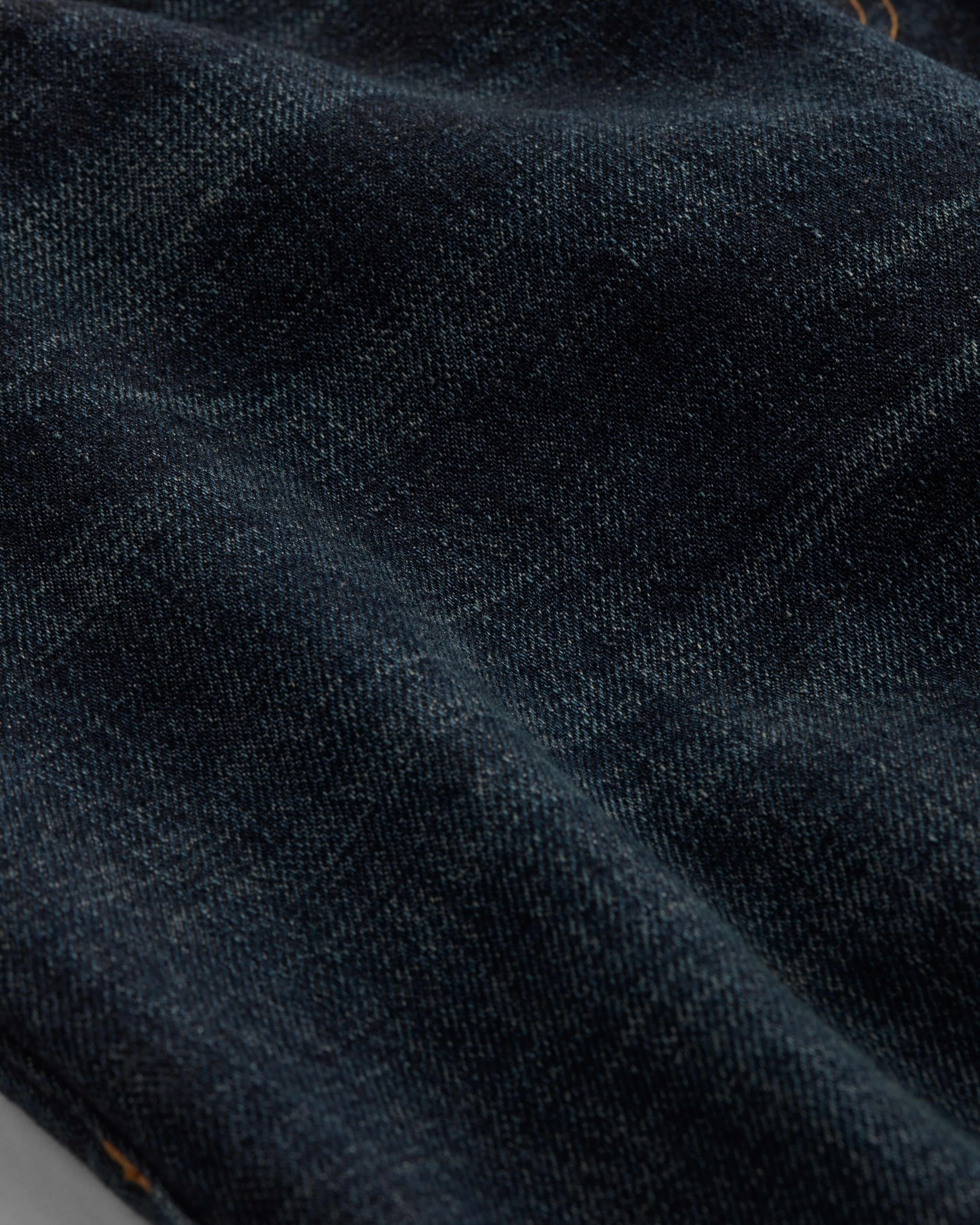 喇叭形牛仔裤 深蓝色棉质牛仔布 E09