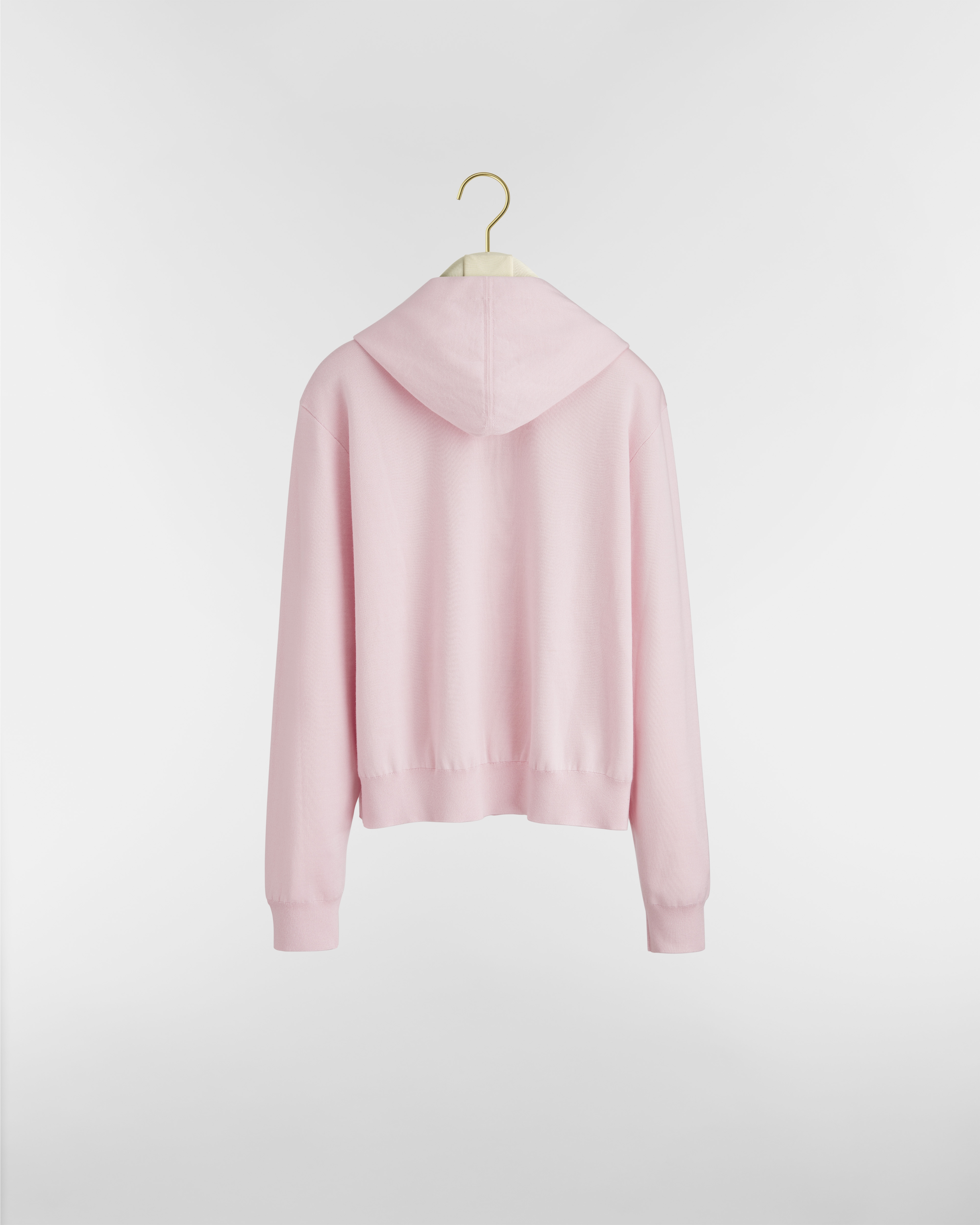 连帽运动衫 粉色和黑色山羊绒混纺面料 Book Cover 图案 E08