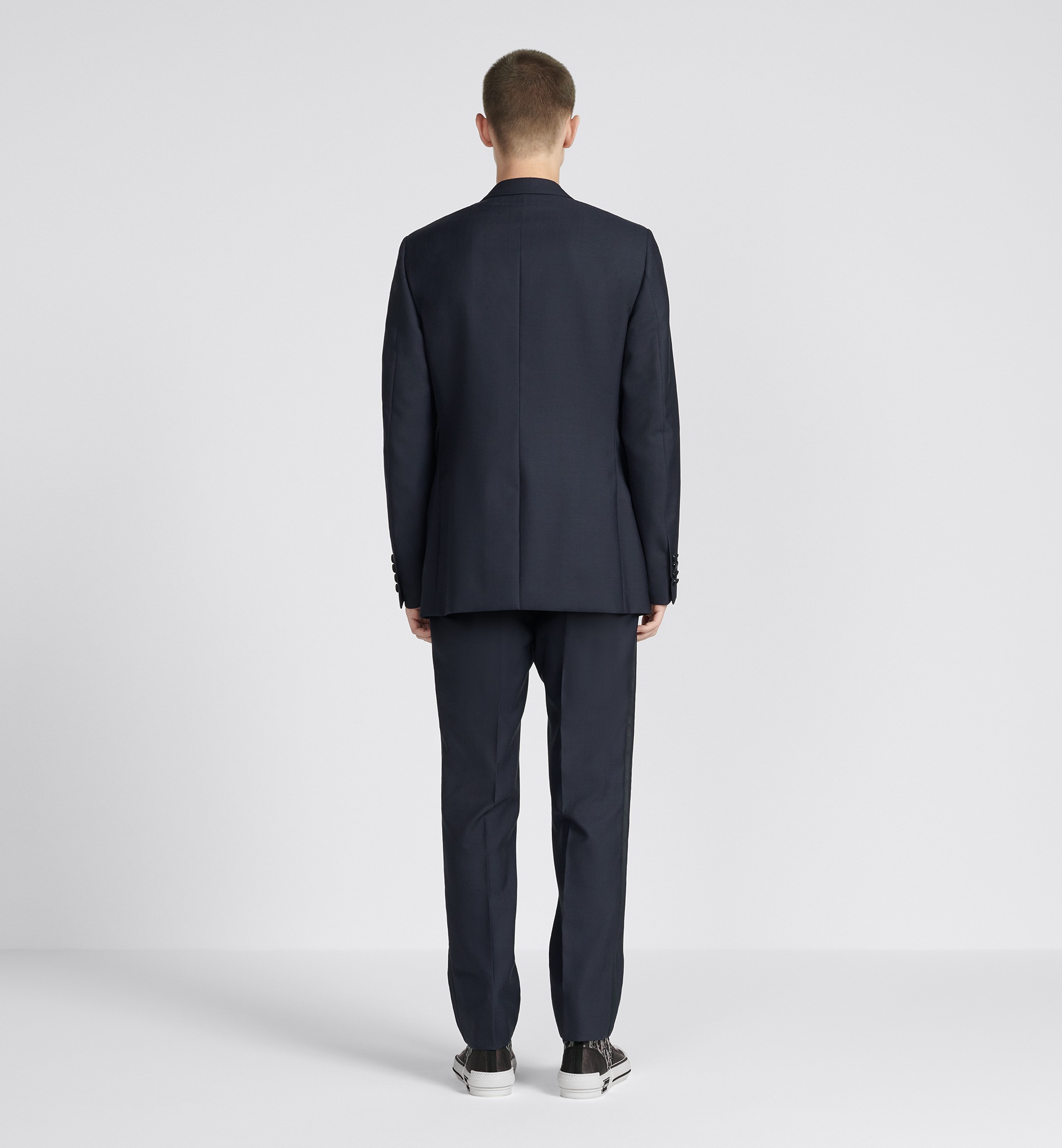 经典礼服 海军蓝色绵羊毛呢绒面料 E13