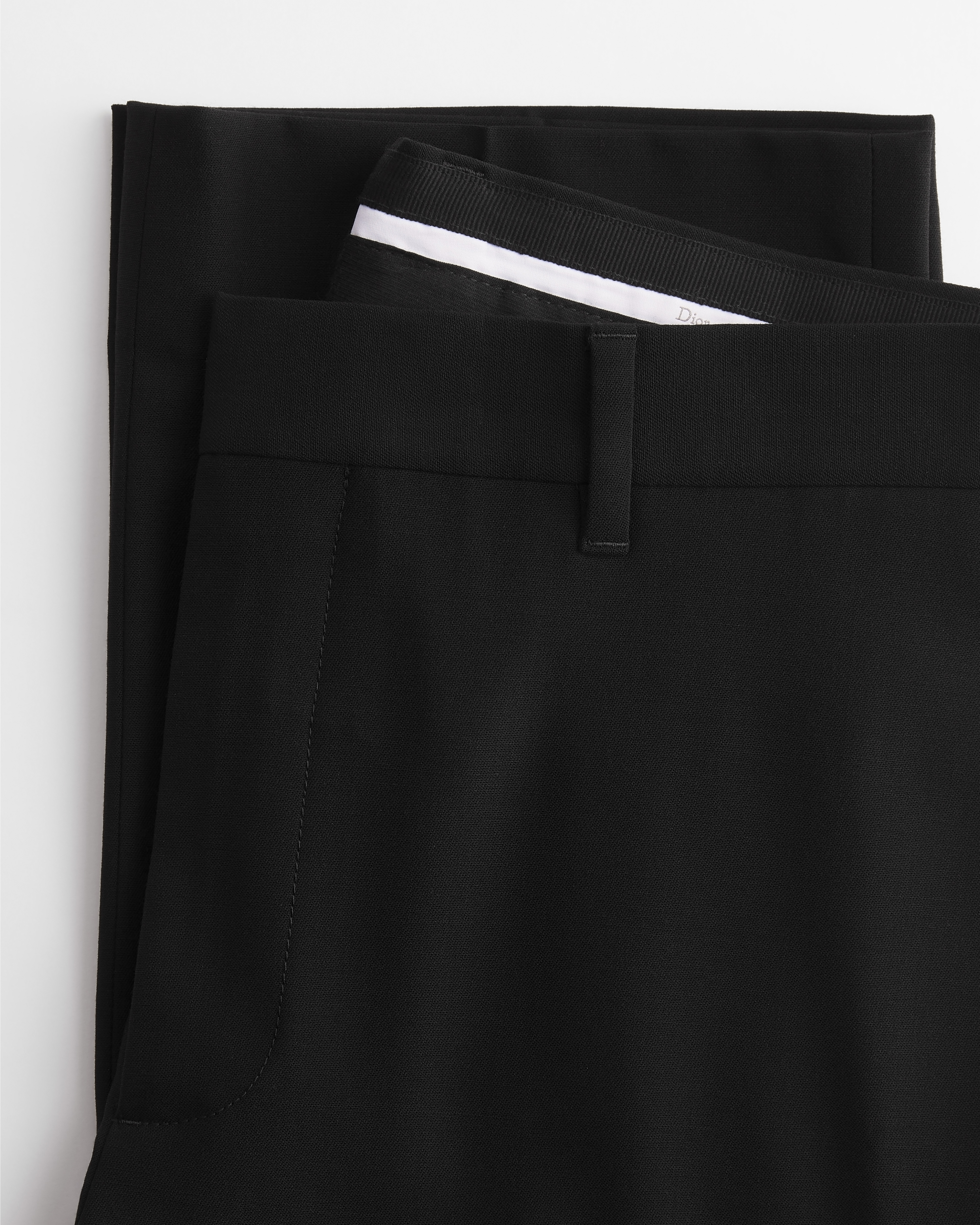 精裁长裤 黑色绵羊毛面料 E09