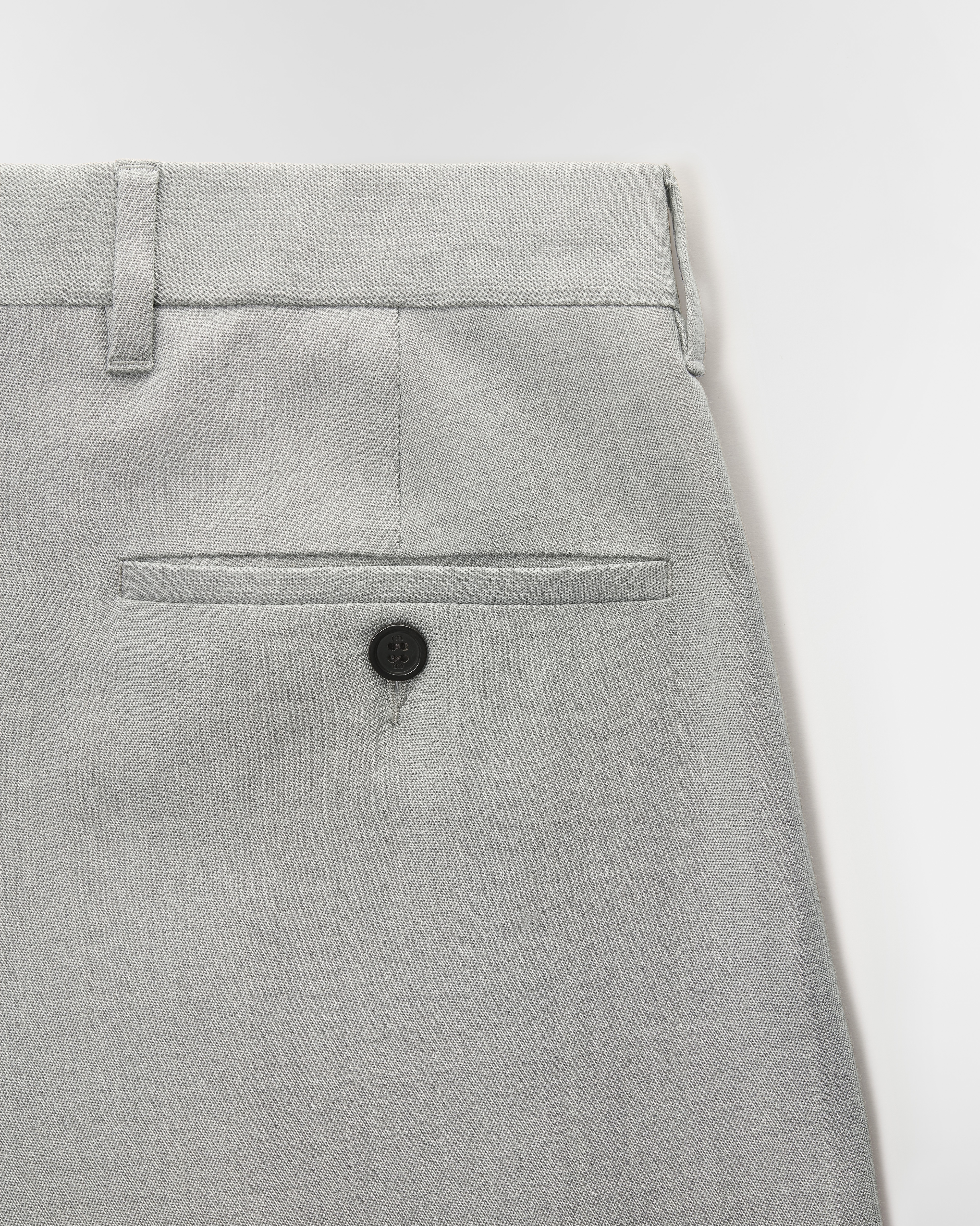 卷边褶裥裤 灰色绵羊毛混纺斜纹面料 E10