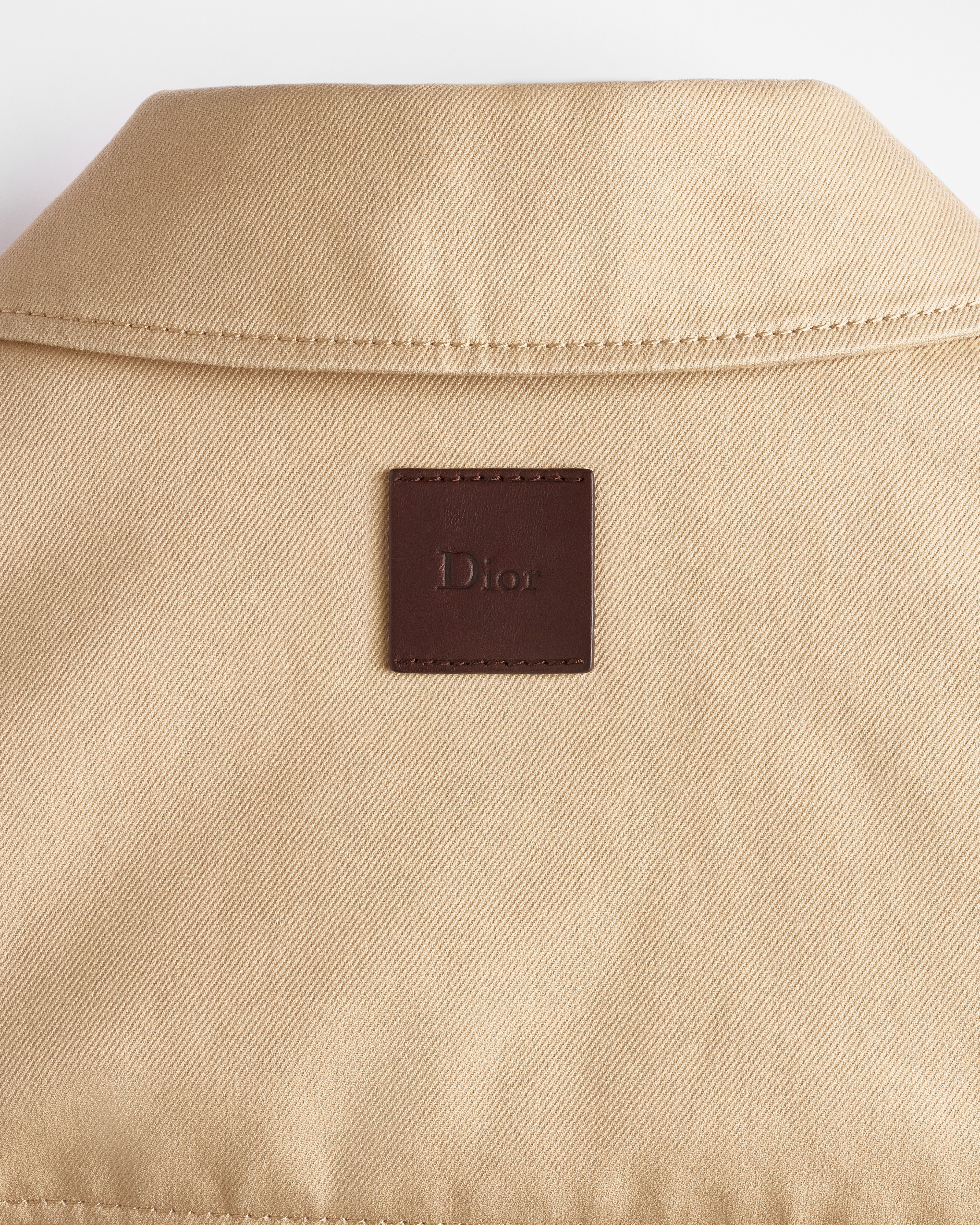 工装夹克 米色棉质斜纹面料 Dior 刺绣 E10