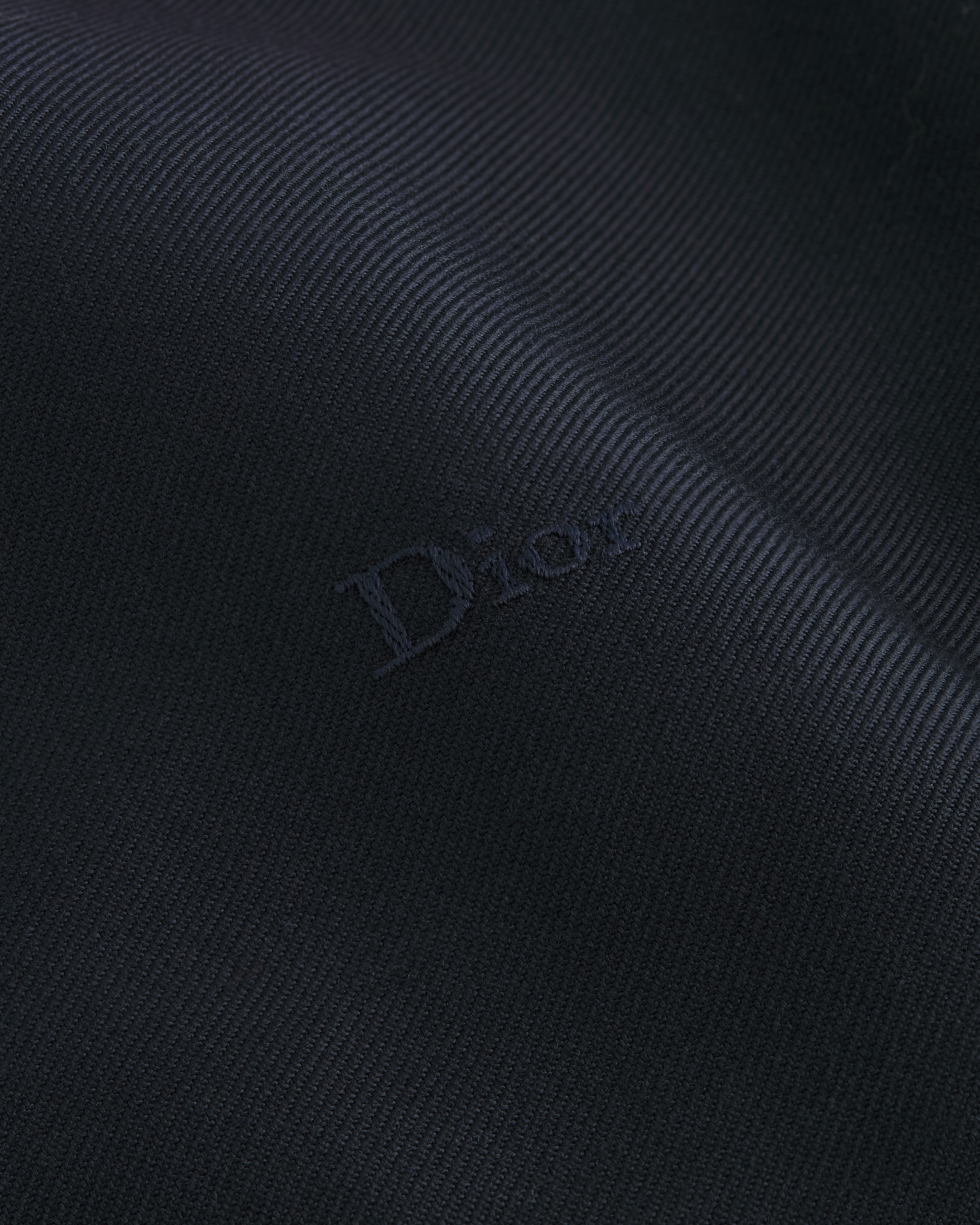 拉链夹克 海军蓝色绵羊毛混纺面料 Dior 刺绣 E09