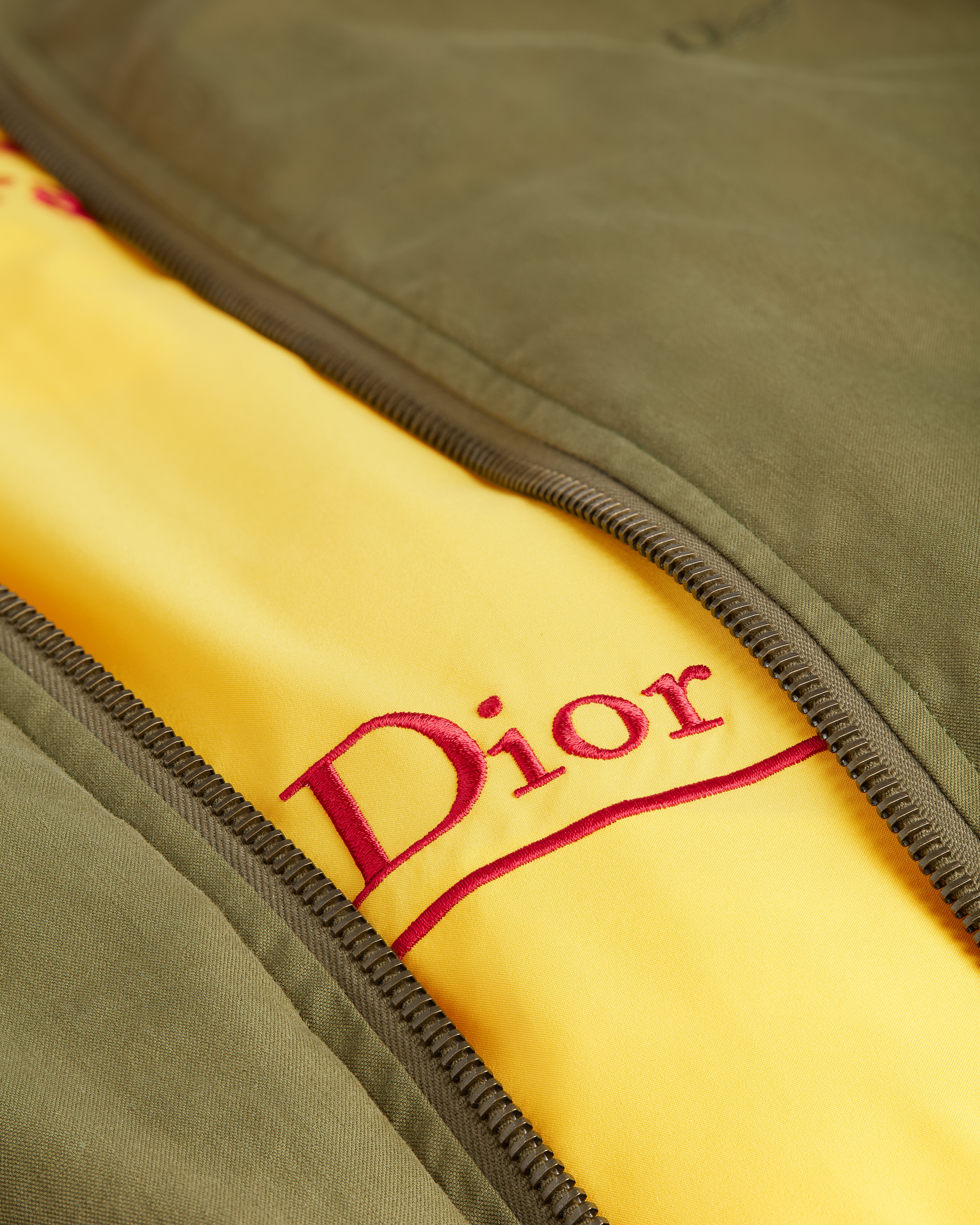 双面飞行员夹克 绿色棉质混纺面料 Book Cover 图案刺绣 E12