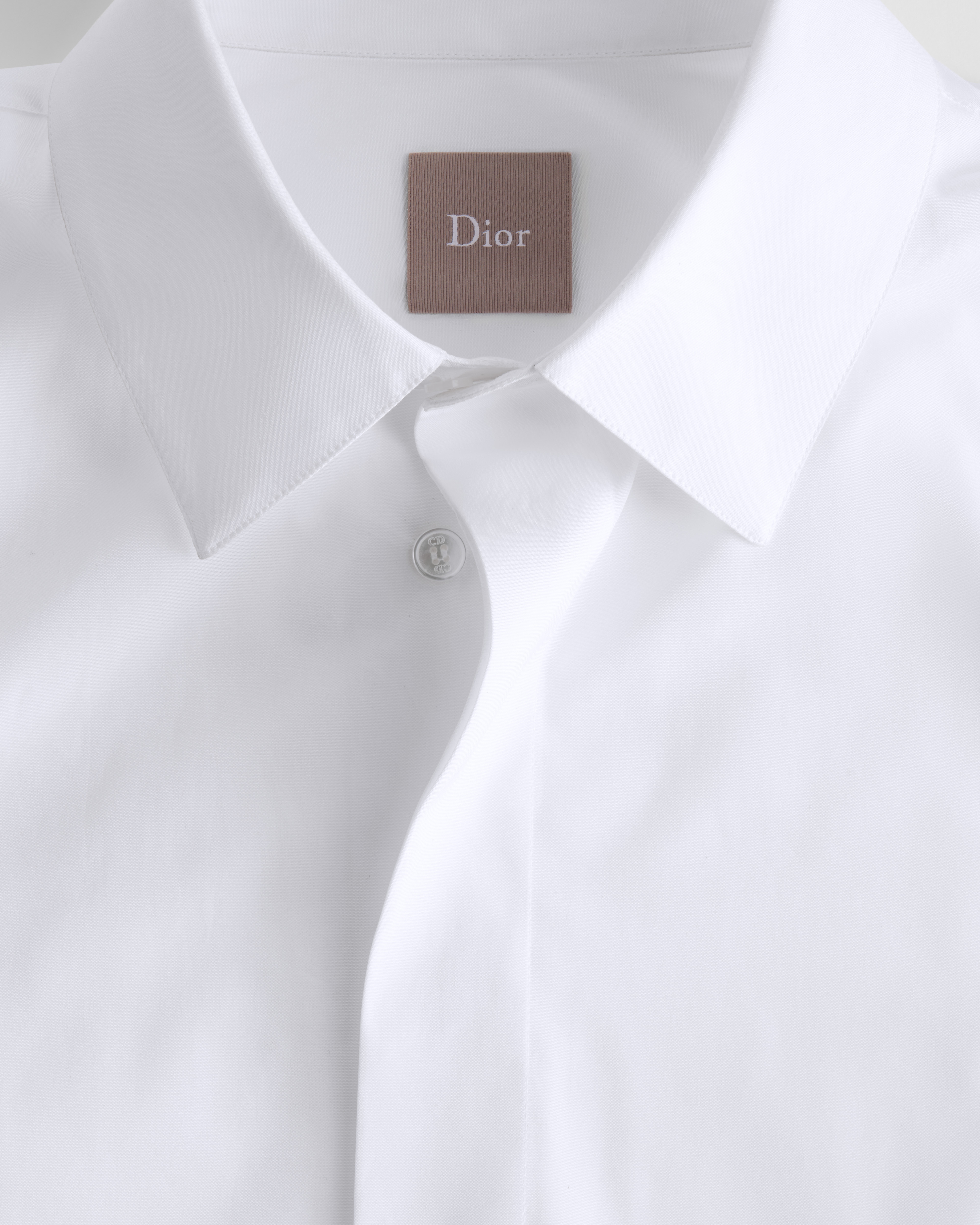 衬衫 白色棉质府绸面料 Dior 刺绣 E10