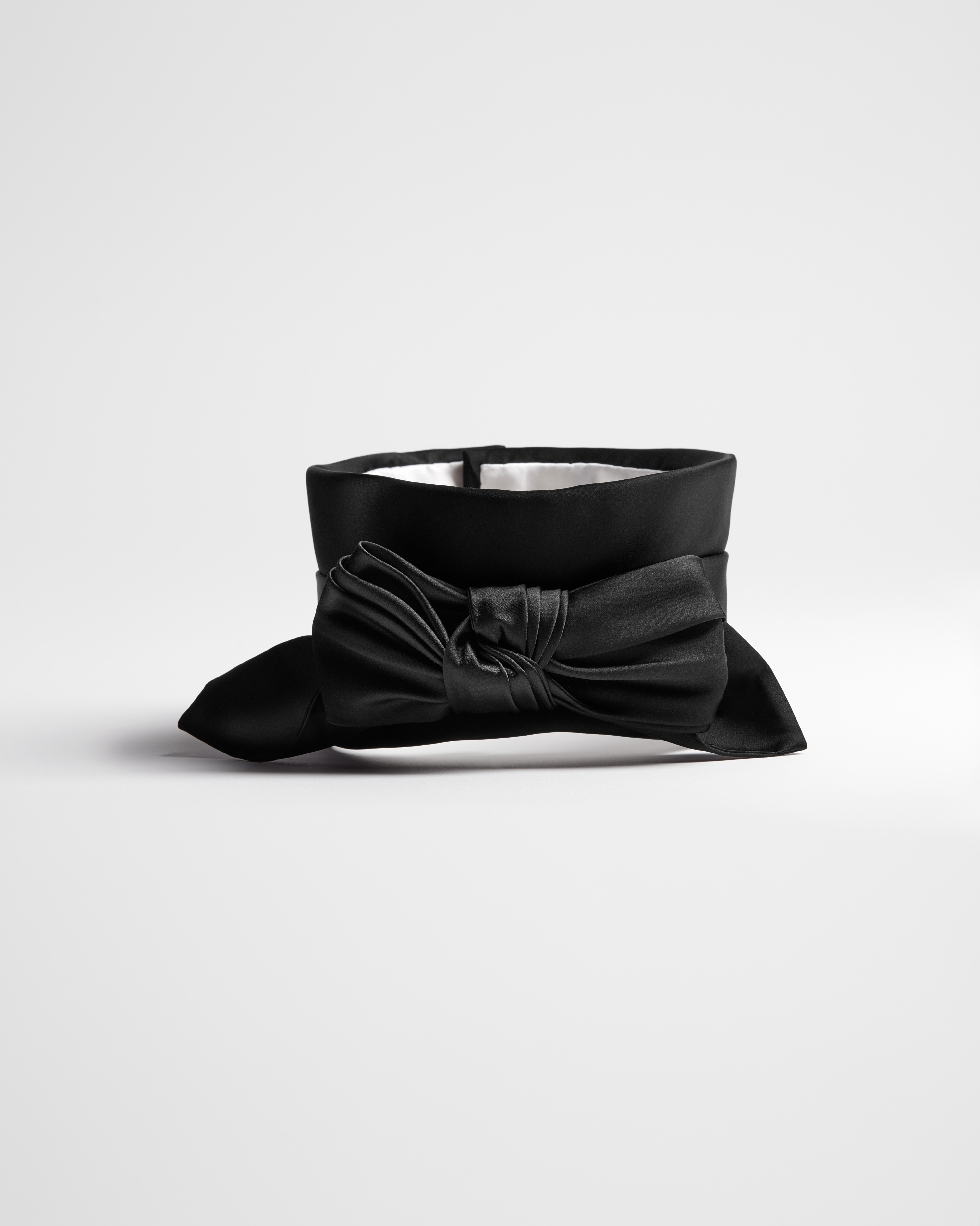 围脖 黑色丝硬缎 E01