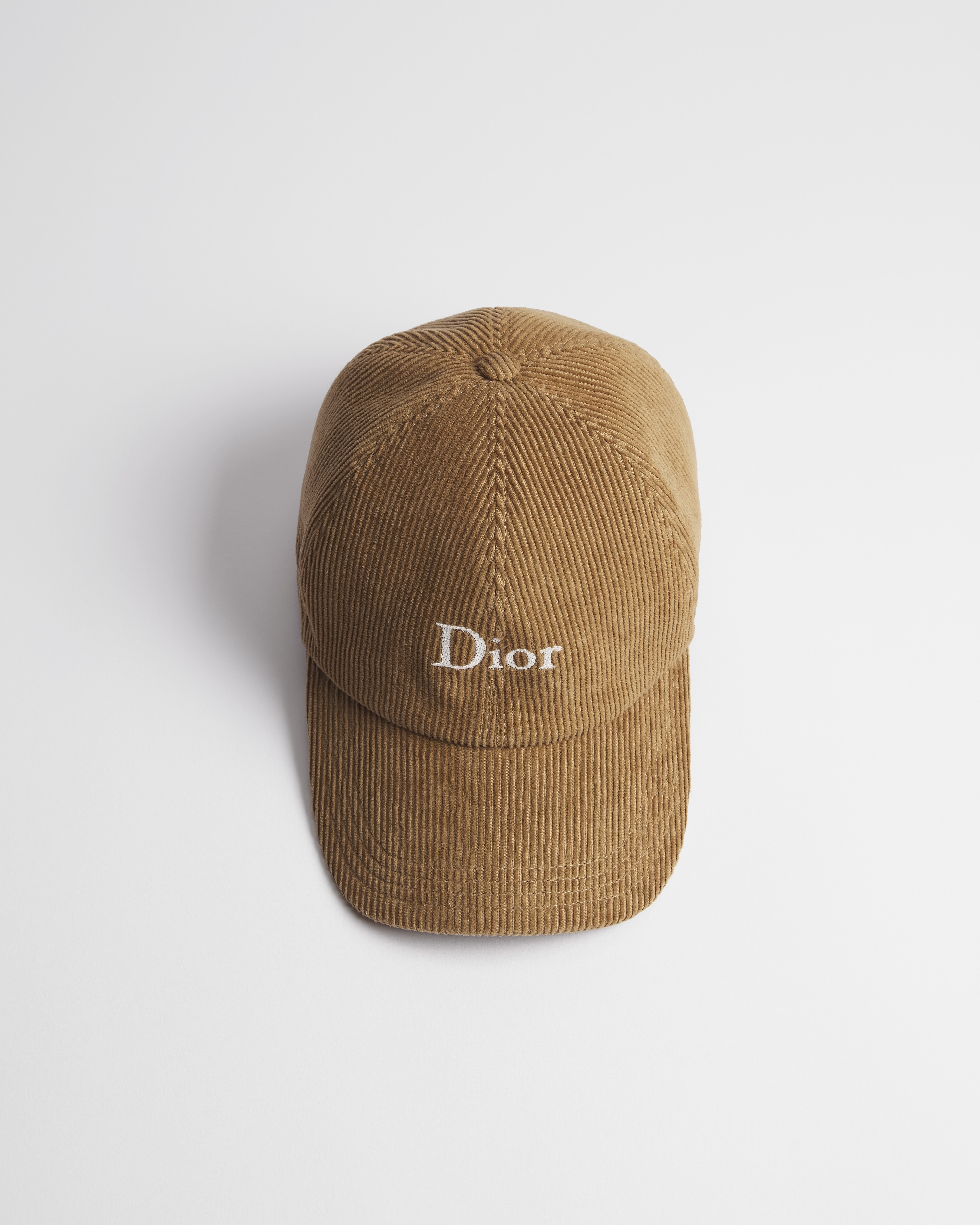 帽子 棕色灯芯绒面料 Dior 刺绣 E06