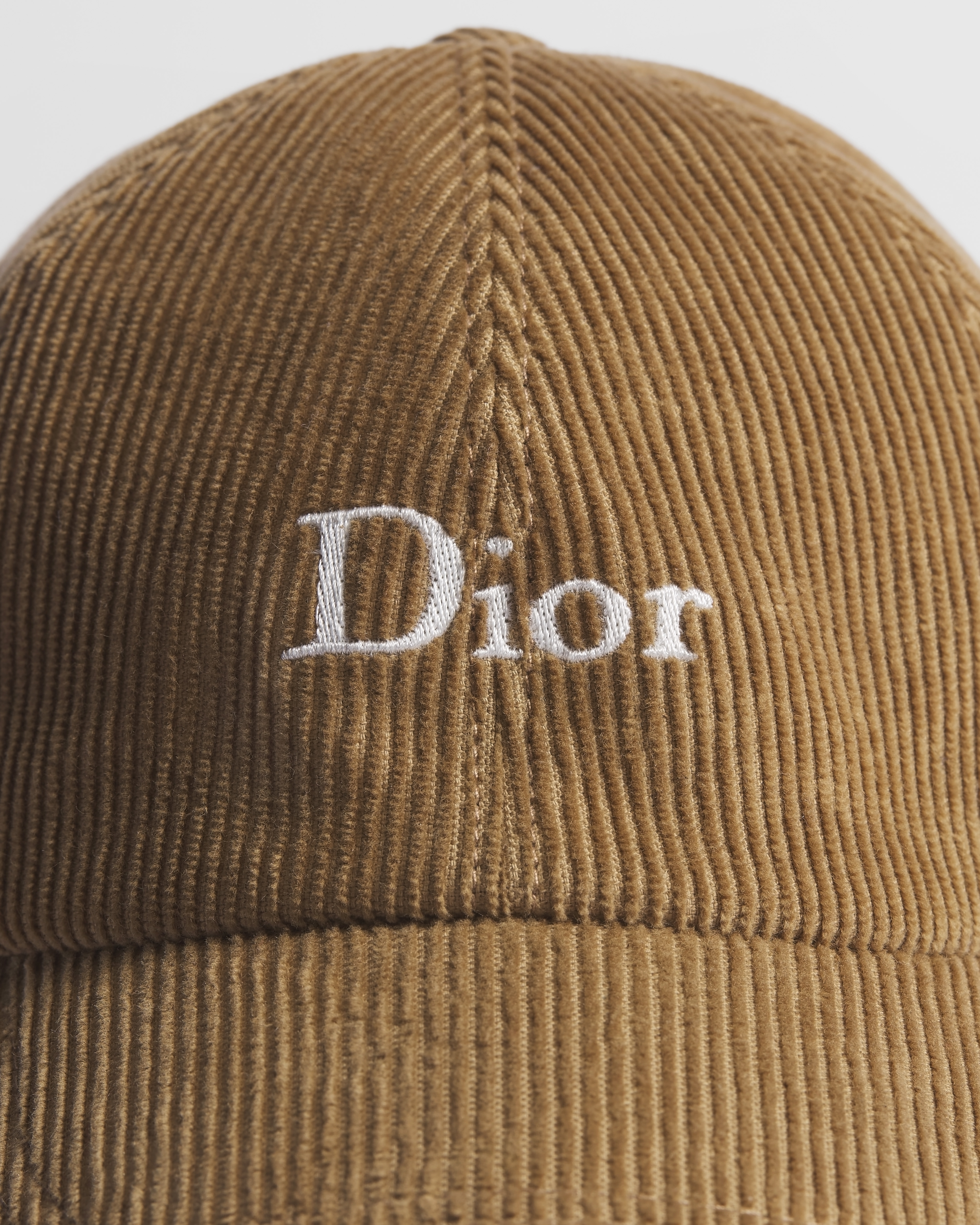 帽子 棕色灯芯绒面料 Dior 刺绣 E09