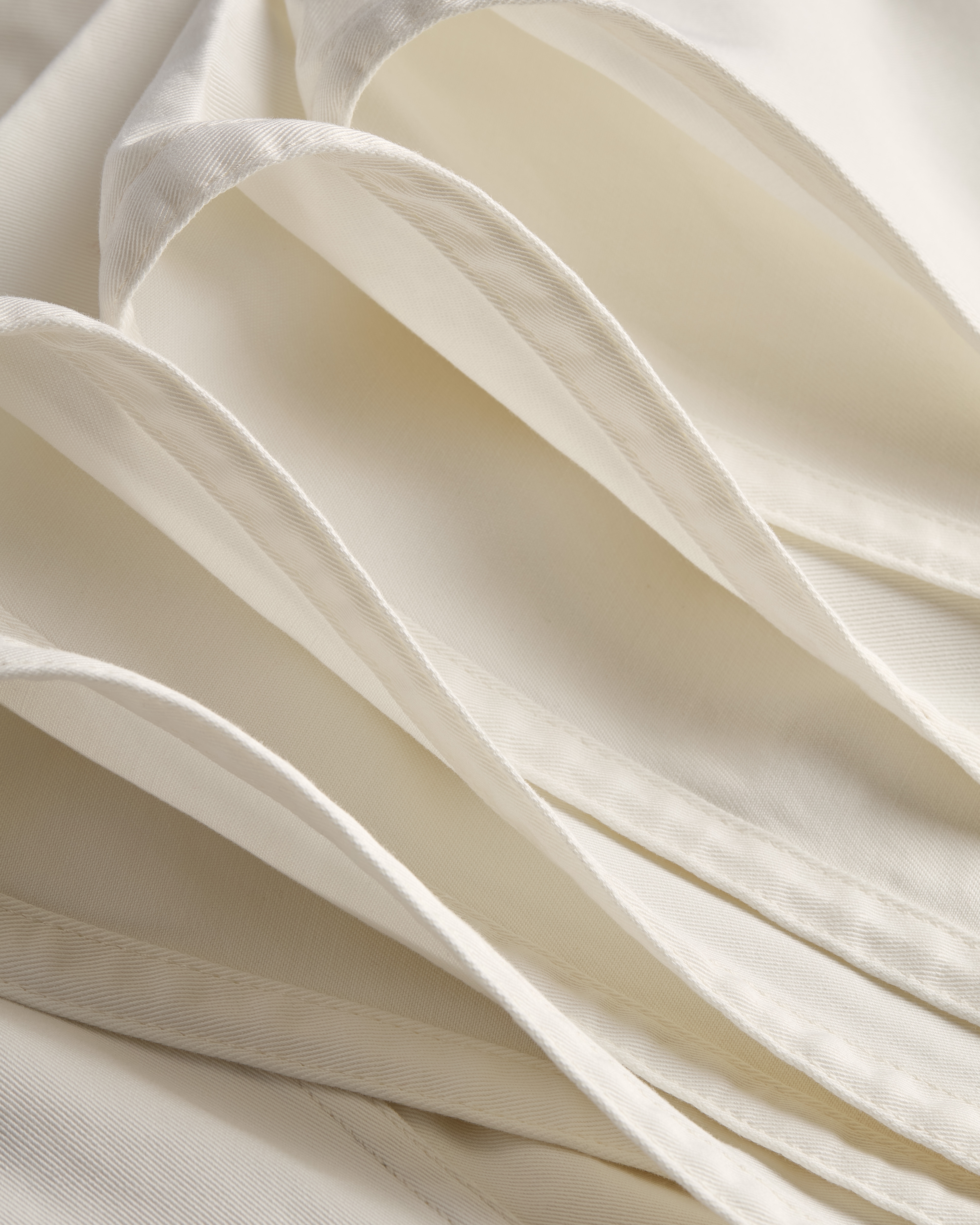 Delft 短裤 白色棉质斜纹面料 E09