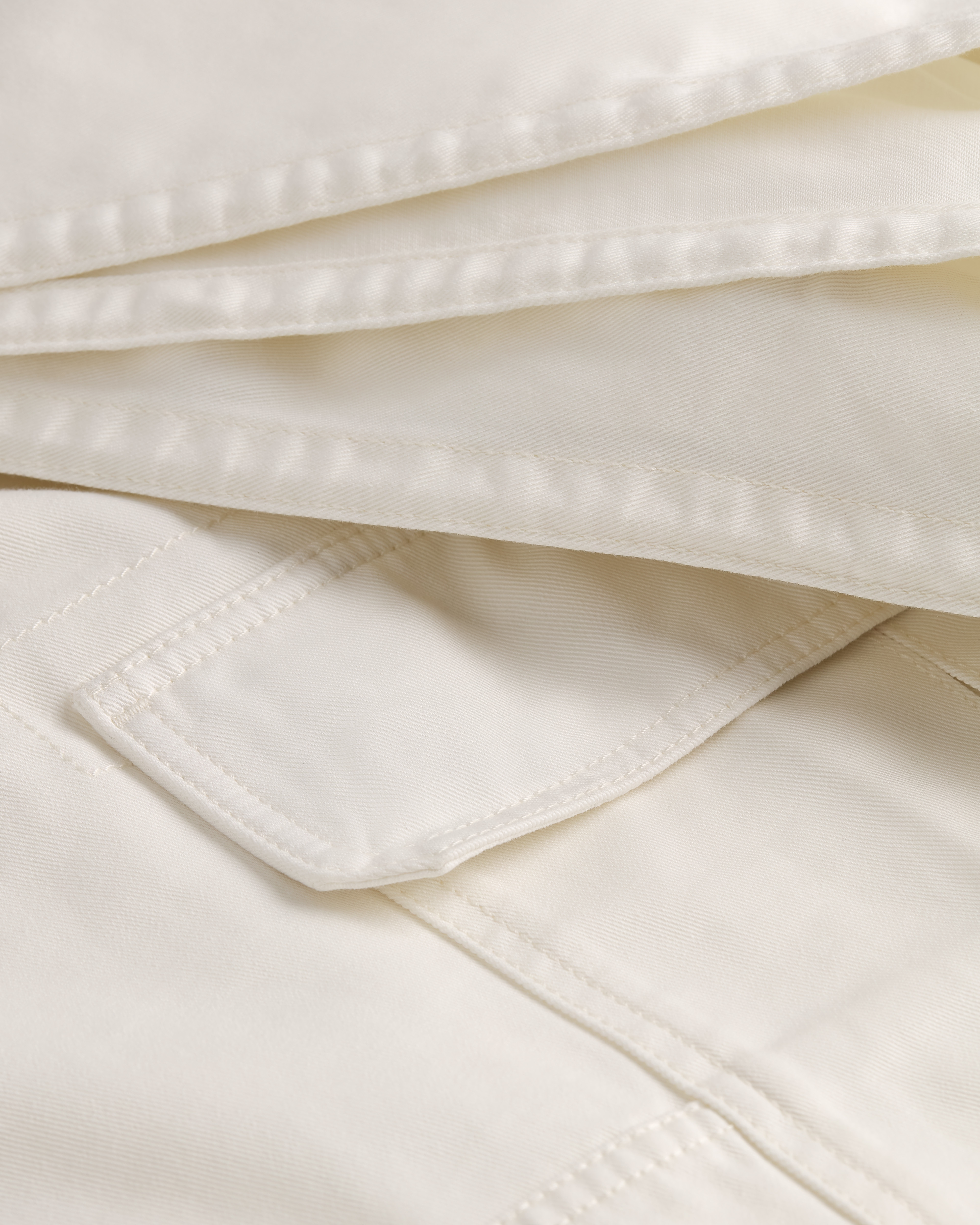 Delft 短裤 白色棉质斜纹面料 E10