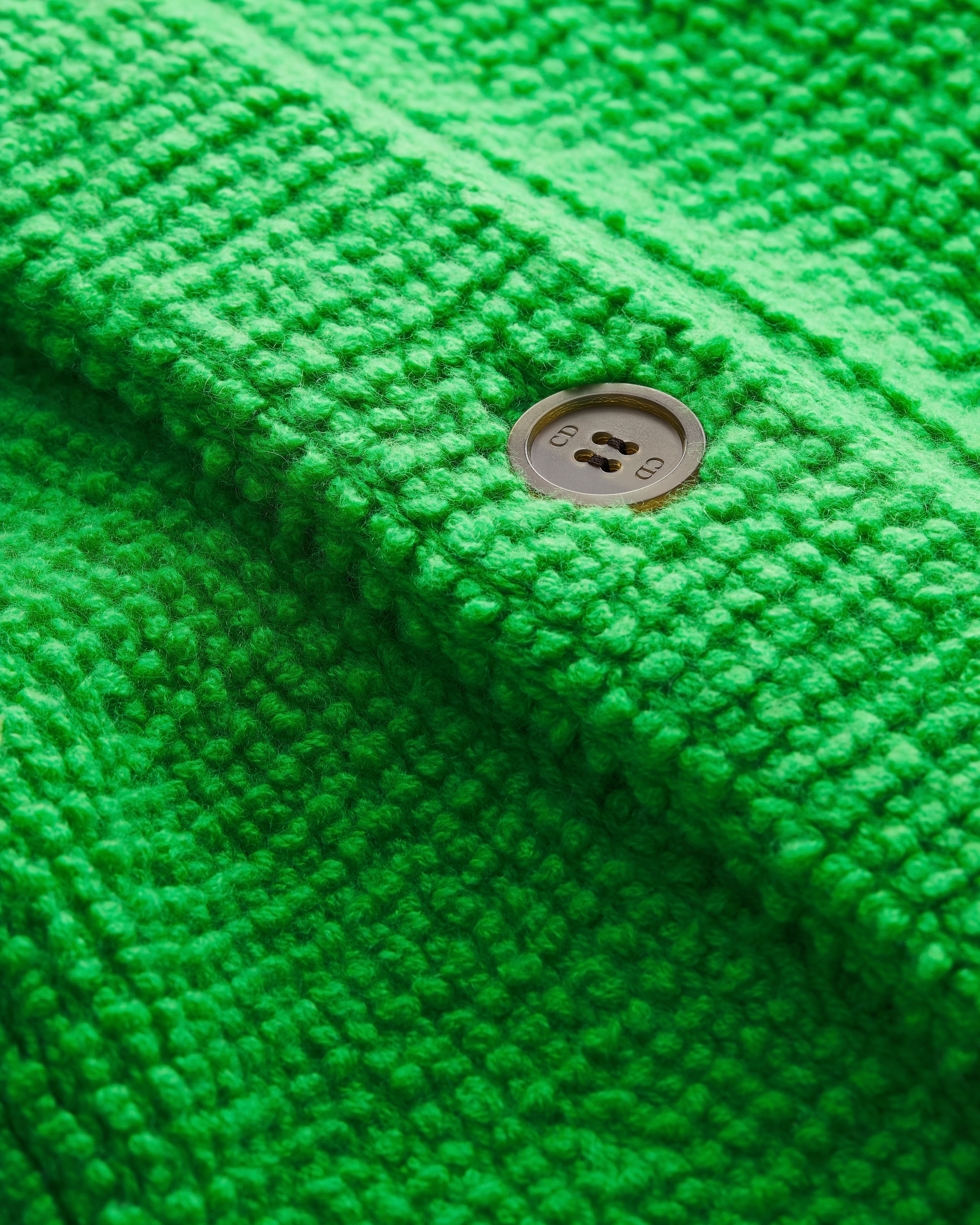 斗篷 绿色山羊绒织物 E10