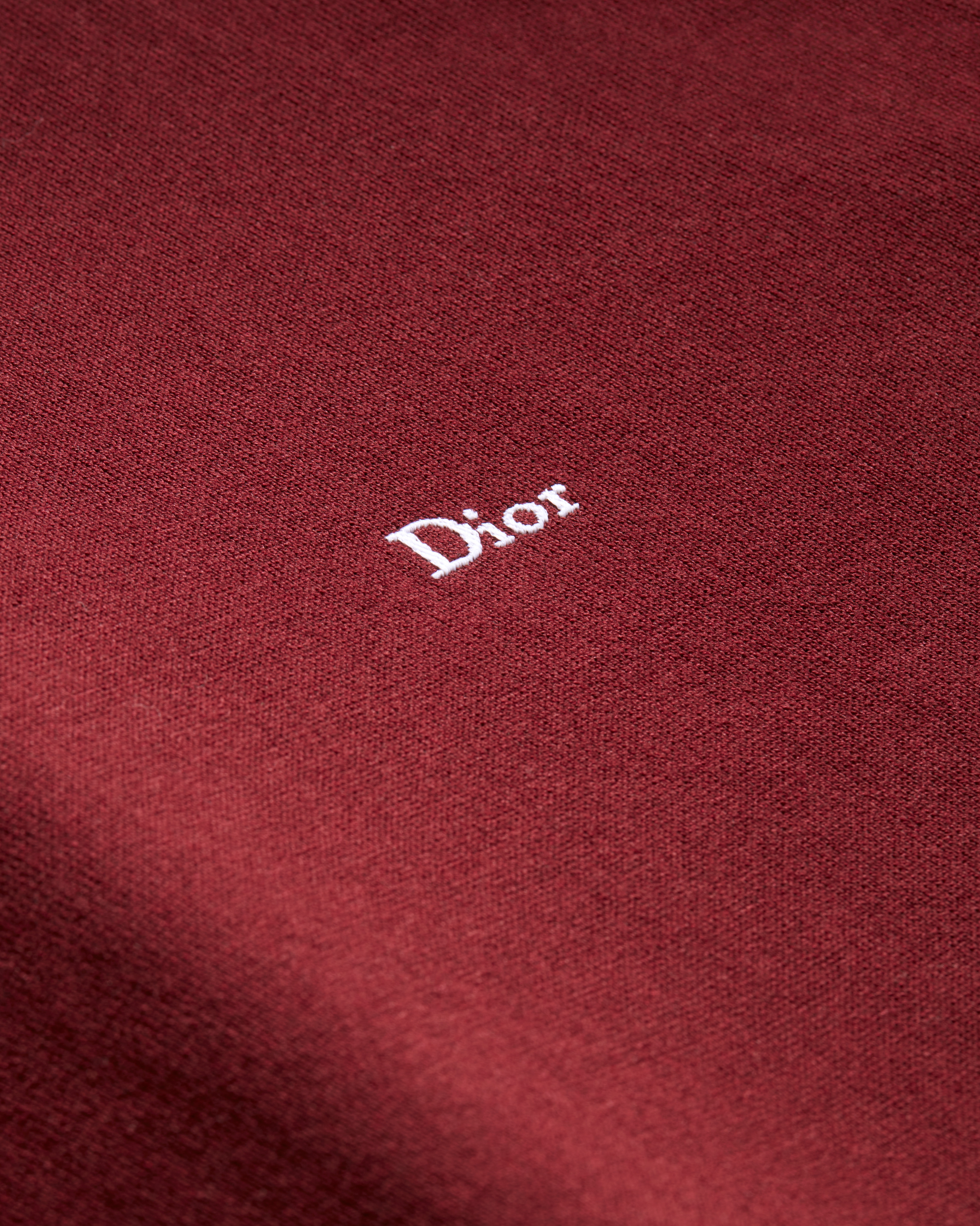 长袖 T 恤 酒红色棉质混纺平纹针织面料 E09