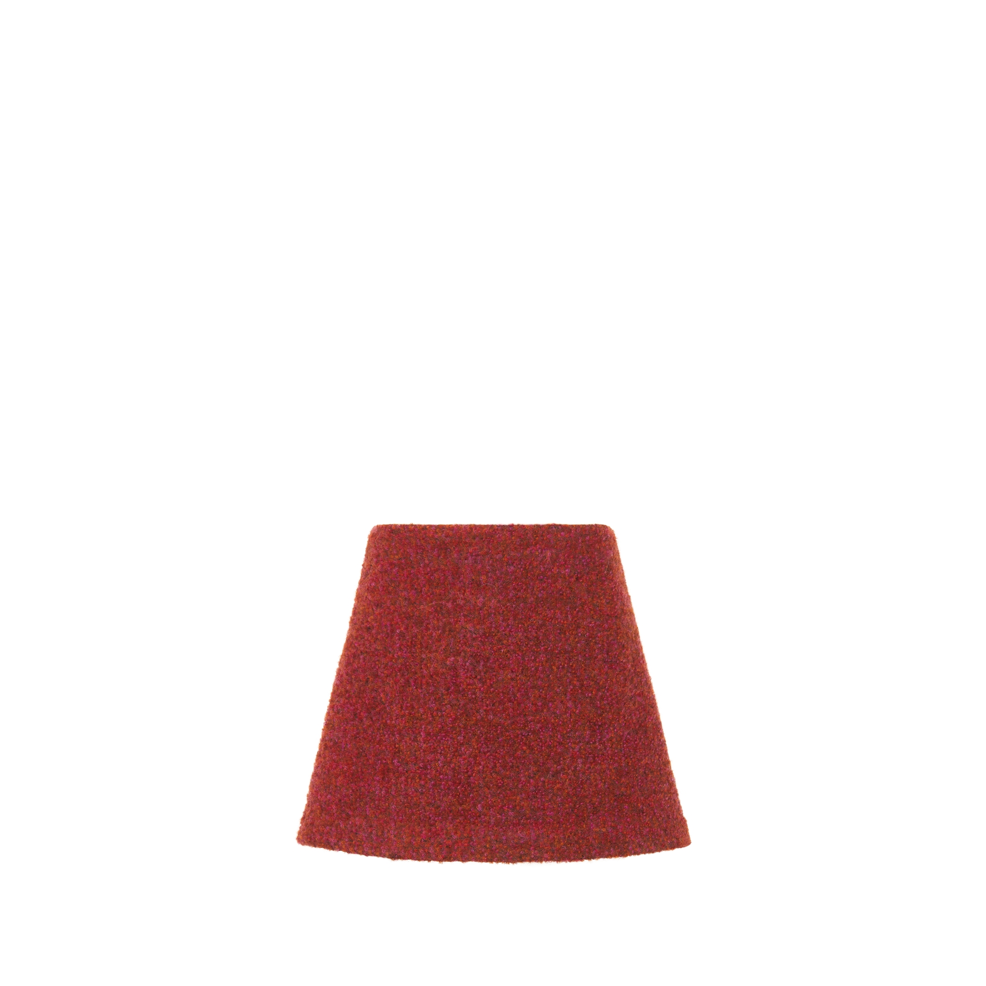 儿童 A 字半身裙 覆盆子红色羊驼毛混纺面料 E08