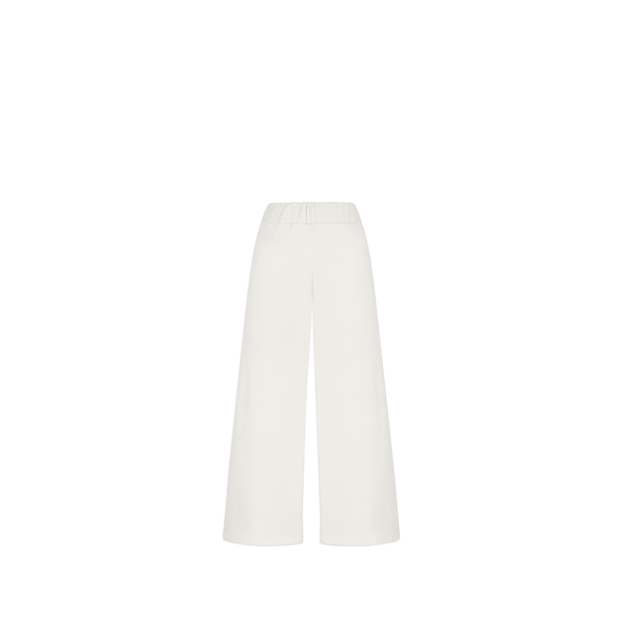 儿童运动长裤 象牙色磨砂效果棉质起绒面料 E08