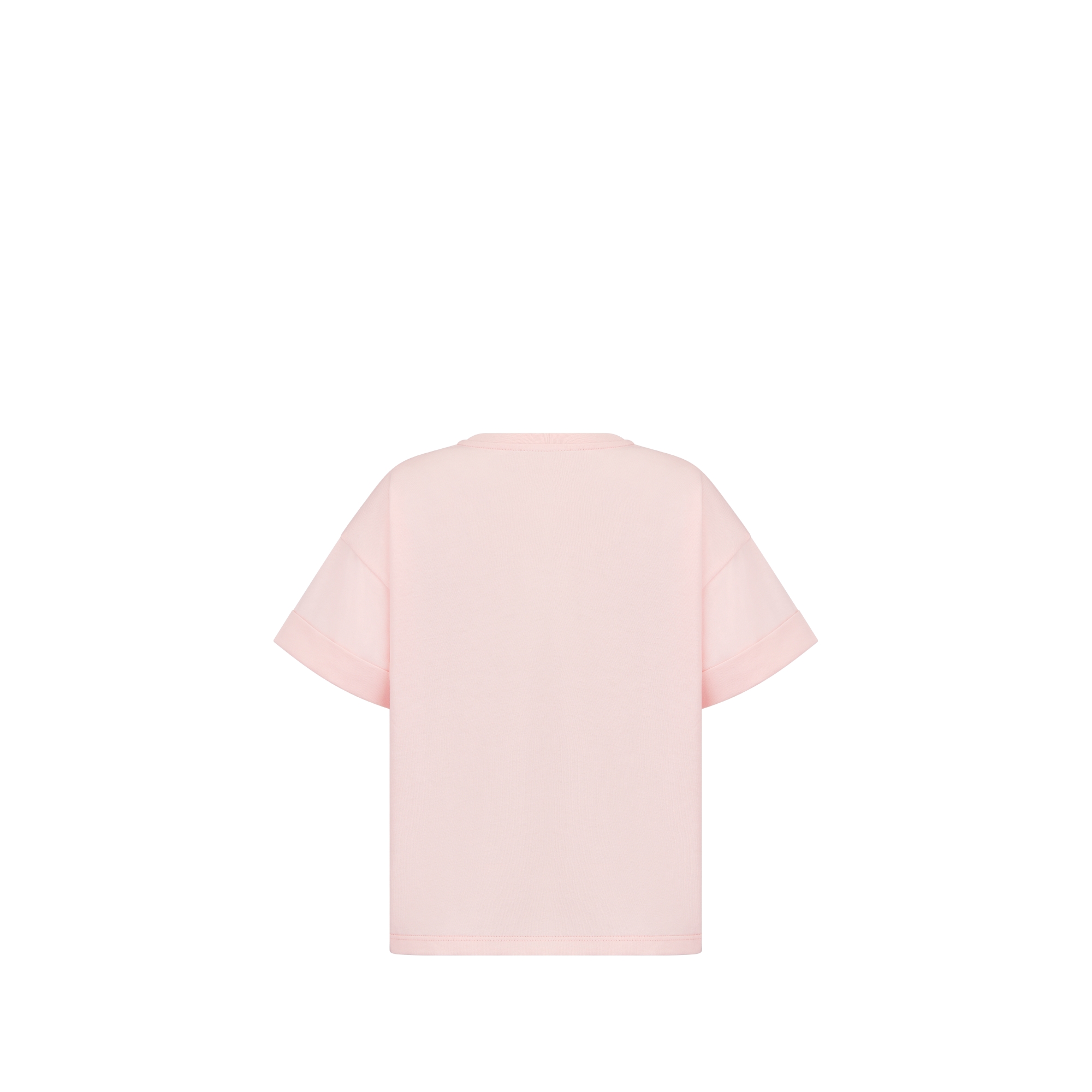 儿童 T 恤 淡粉色棉质平纹针织面料 E08