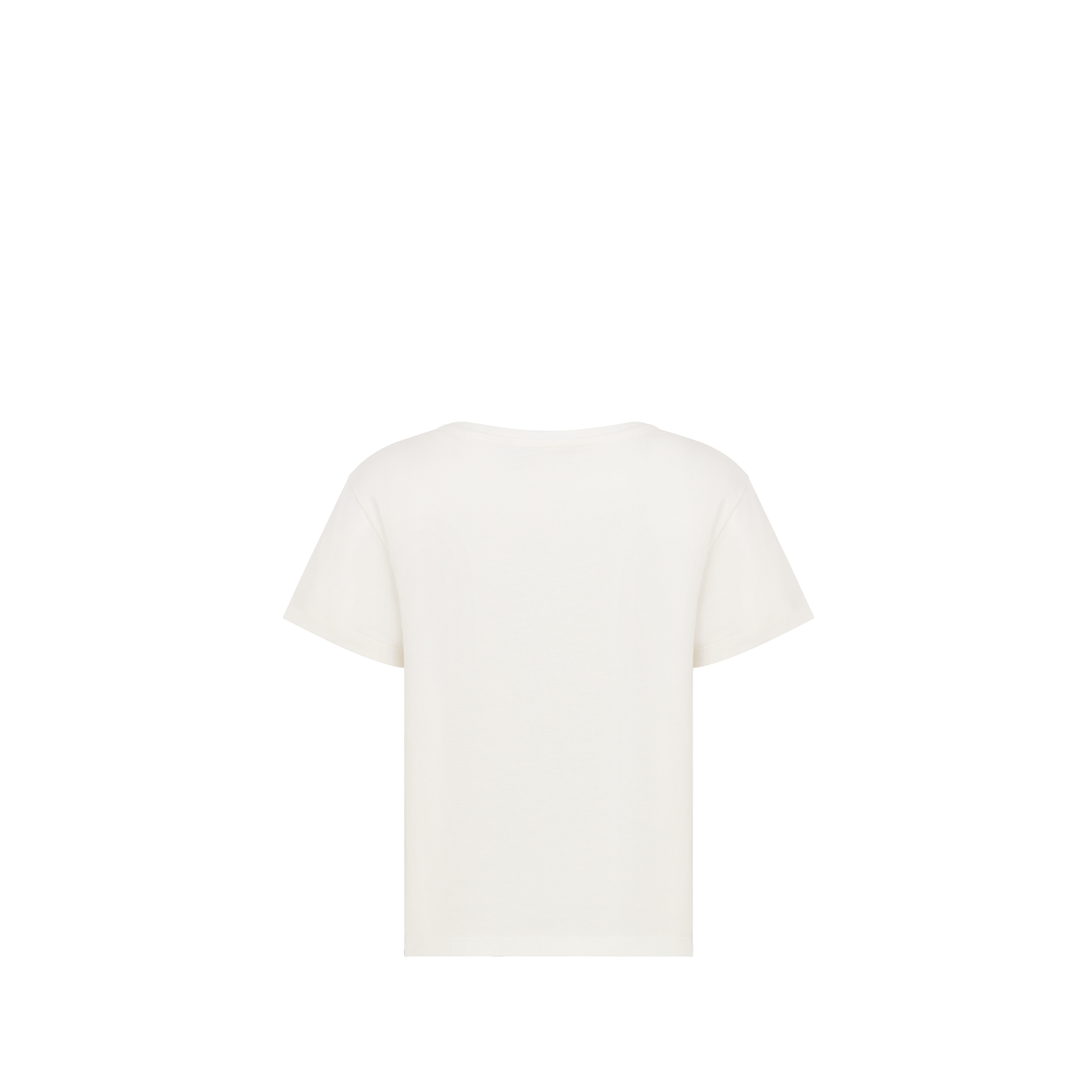 儿童 T 恤 象牙色棉质平纹针织面料 E08