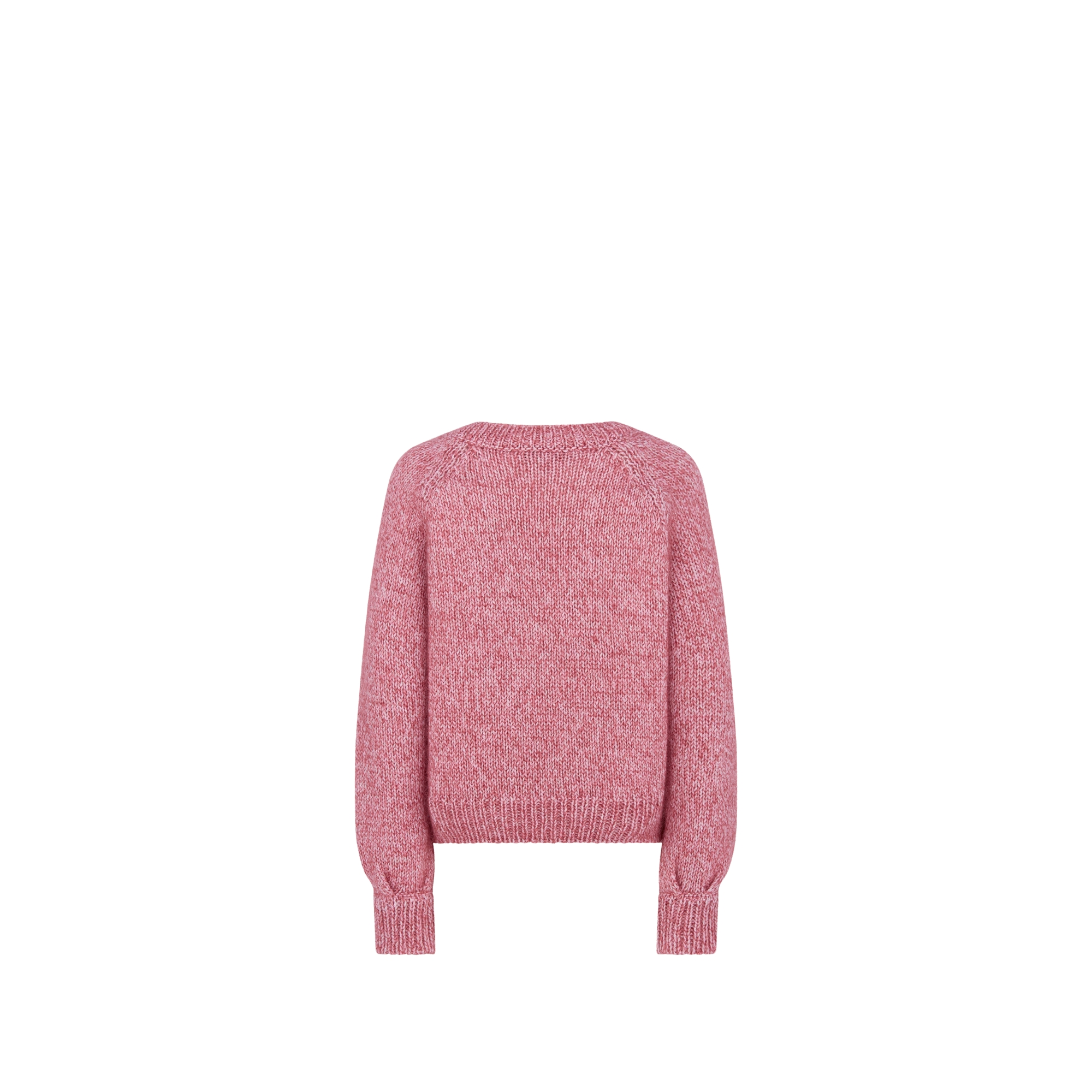 儿童针织衫 复古粉色和浅金色调绵羊毛混纺混色针织面料 E08