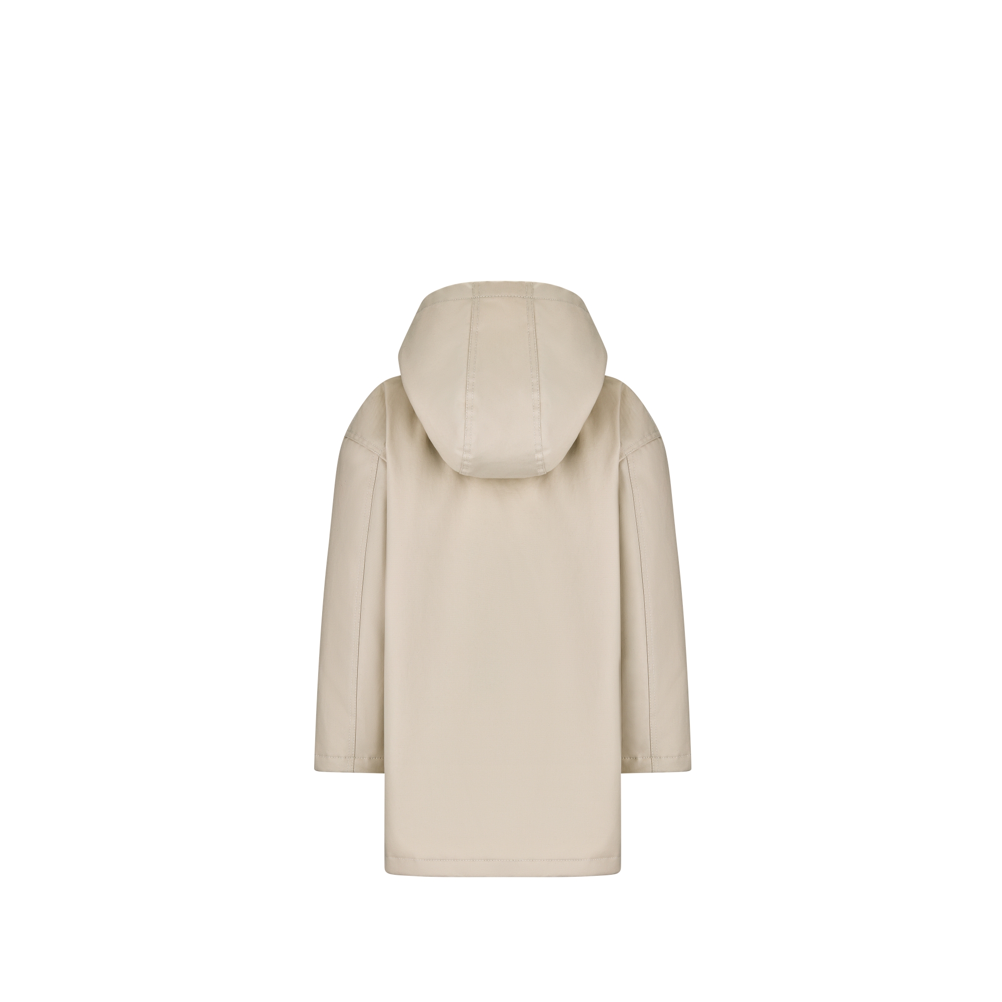 儿童连帽派克大衣 米色防水效果棉质面料 E08