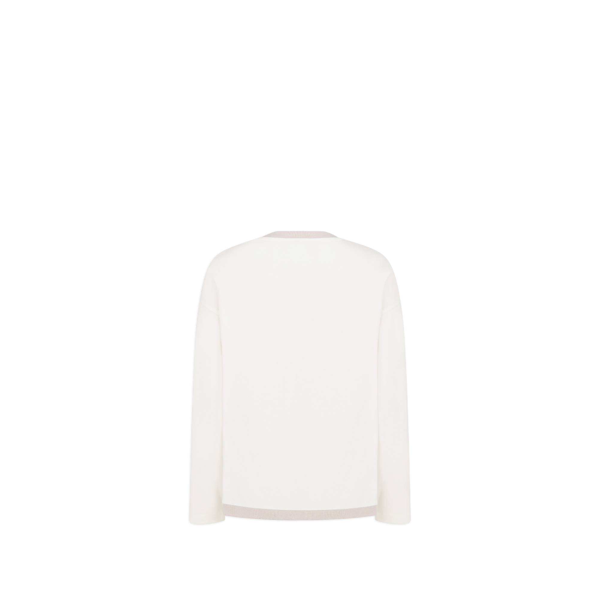 儿童长袖 T 恤 象牙色棉质混纺平纹针织面料 E08