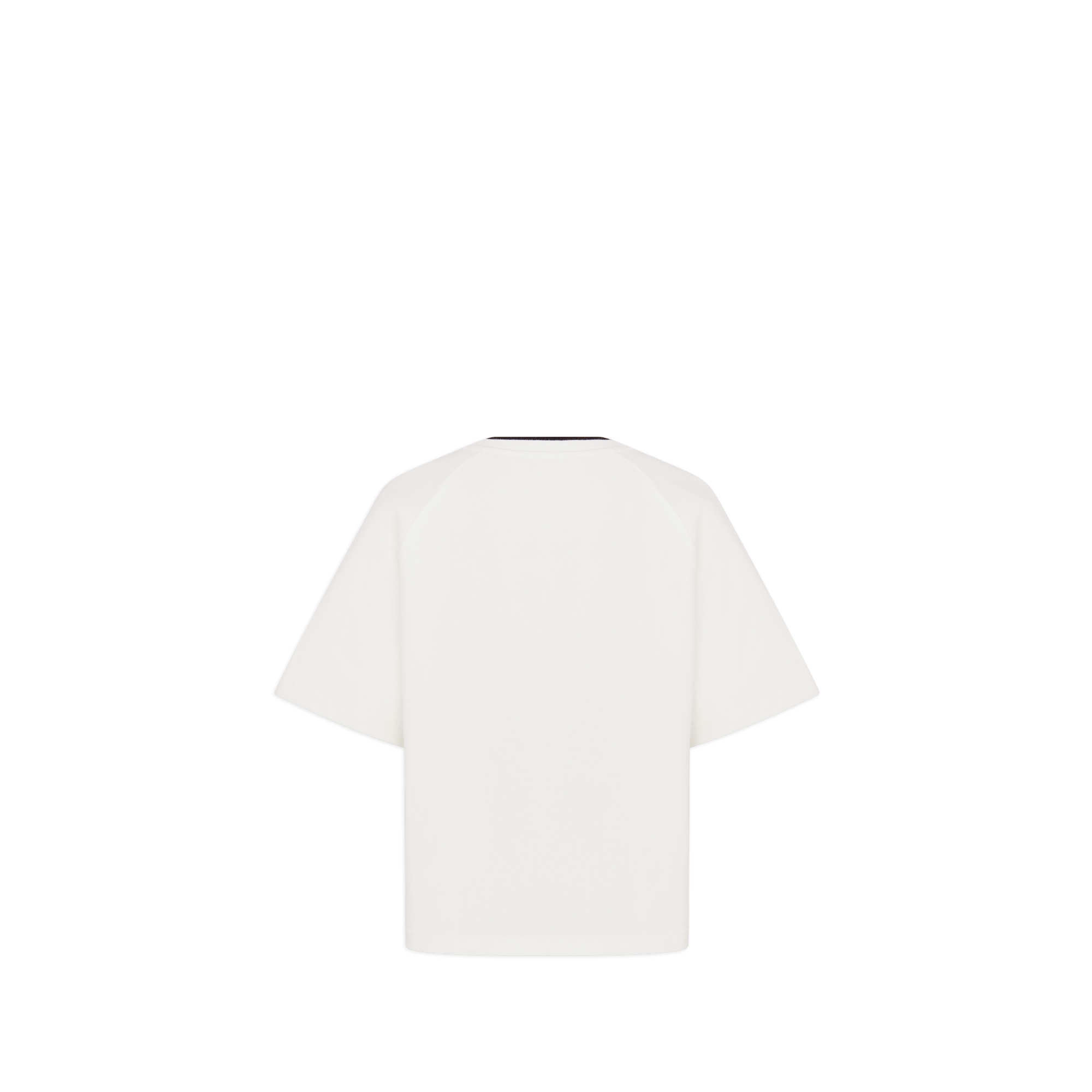 儿童 T 恤 象牙色棉质混纺平纹针织面料 E08