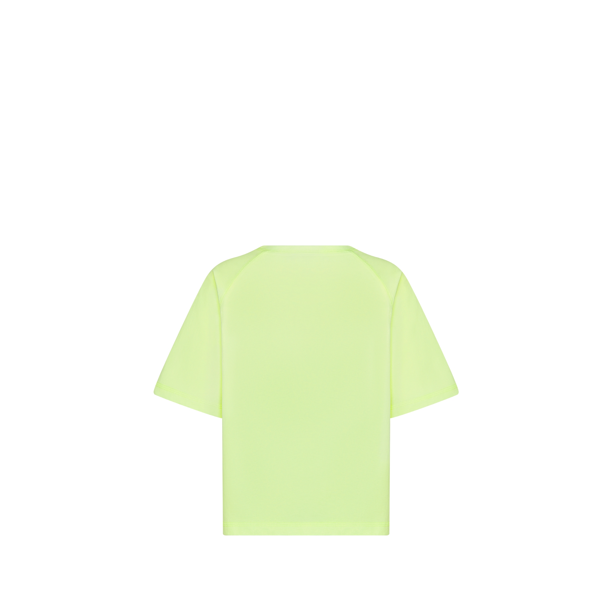 儿童 T 恤 荧光绿色棉质平纹针织面料 E08