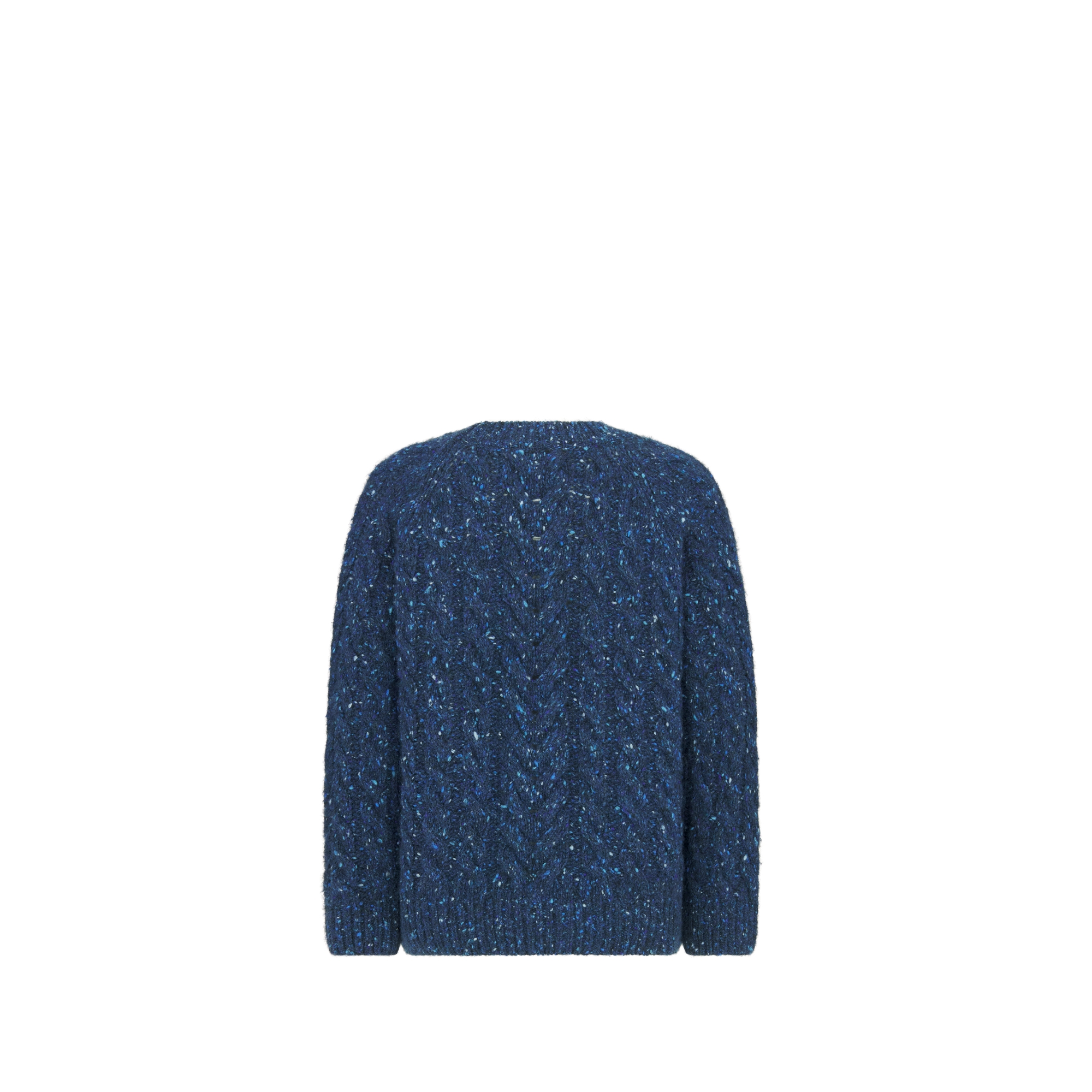 儿童针织衫 蓝色和海军蓝色山羊绒绞花针织面料 E08