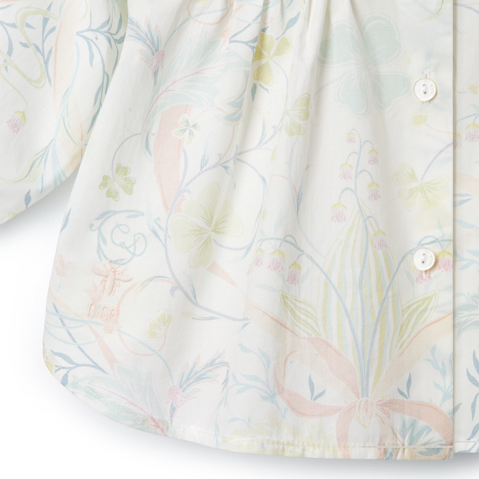 婴幼儿衬衫 象牙色棉府绸淡色本季图案 E09