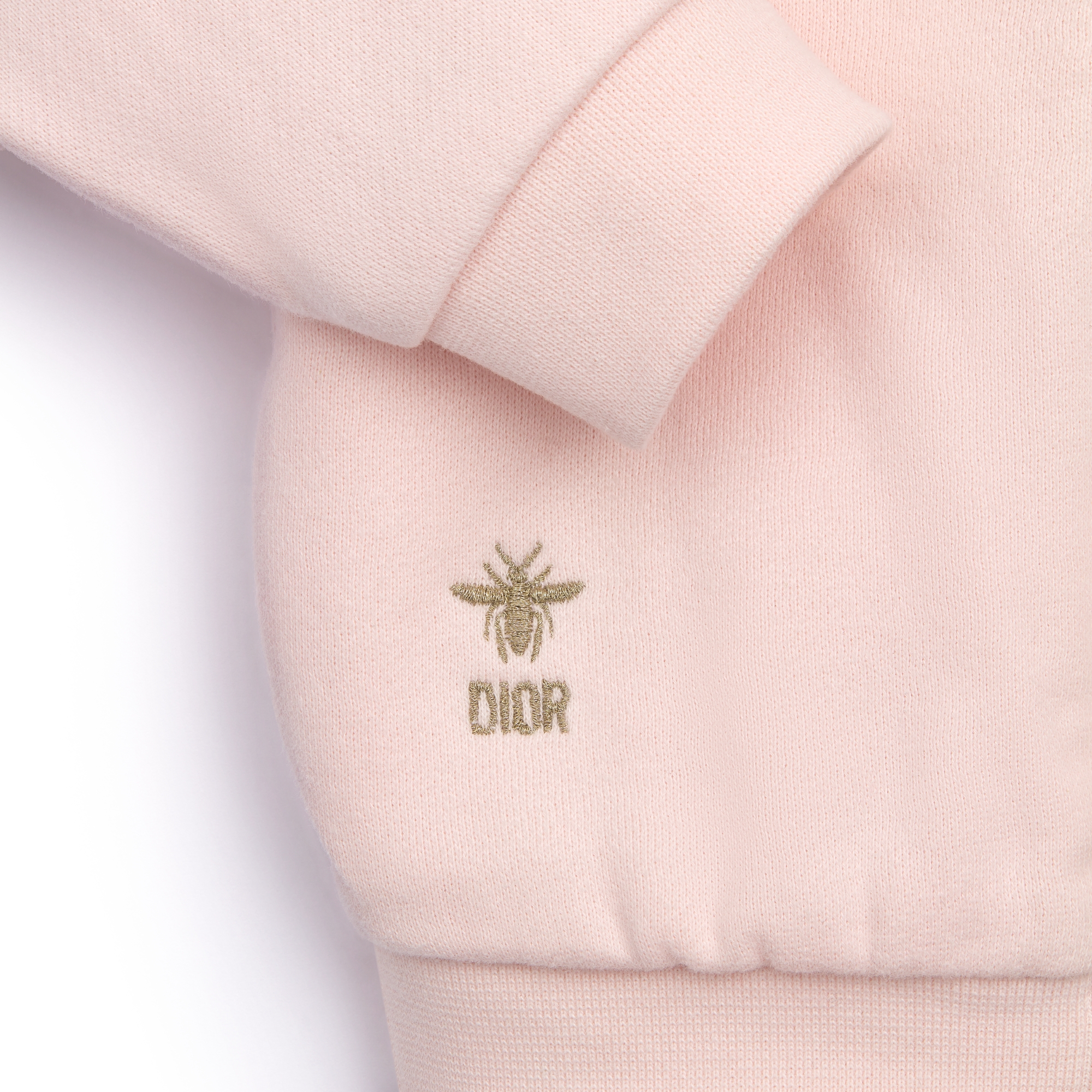 婴幼儿拉链卫衣 淡粉色棉质起绒面料 E09