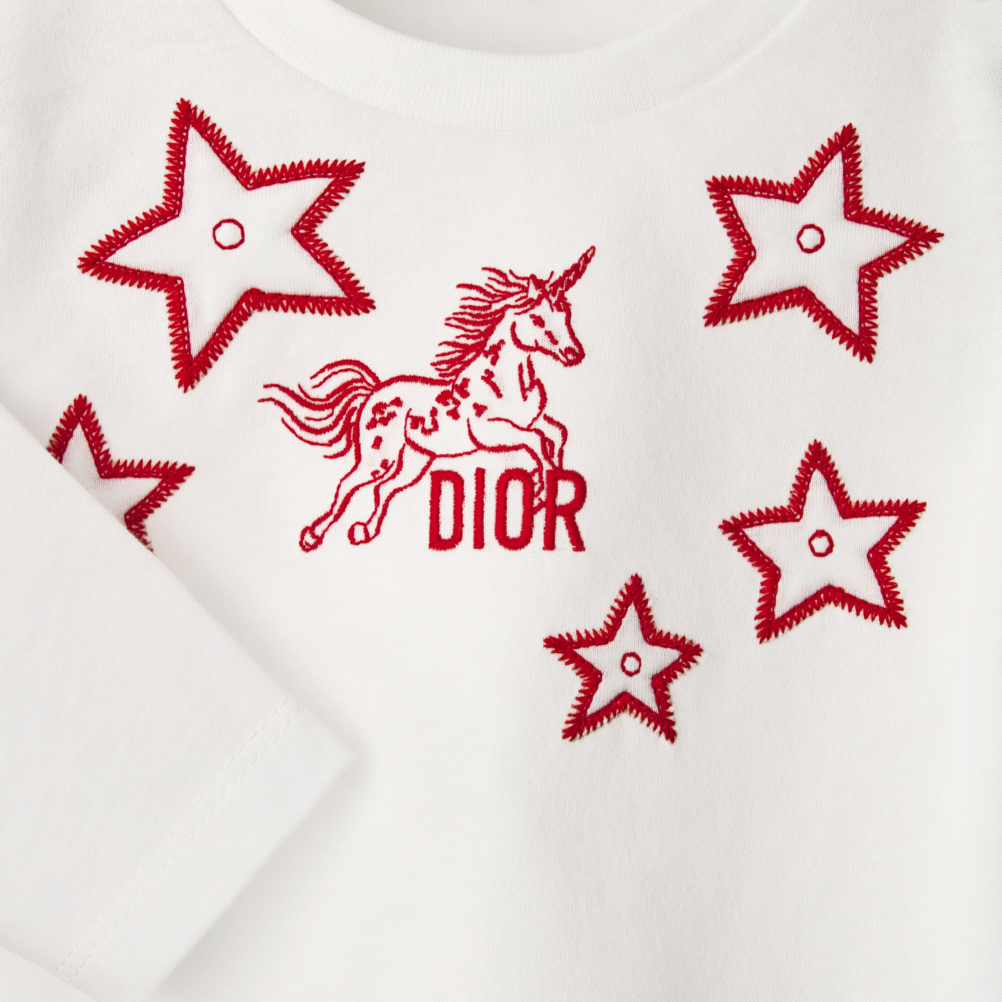 婴幼儿长袖 T 恤 象牙色棉质平纹针织面料 E09