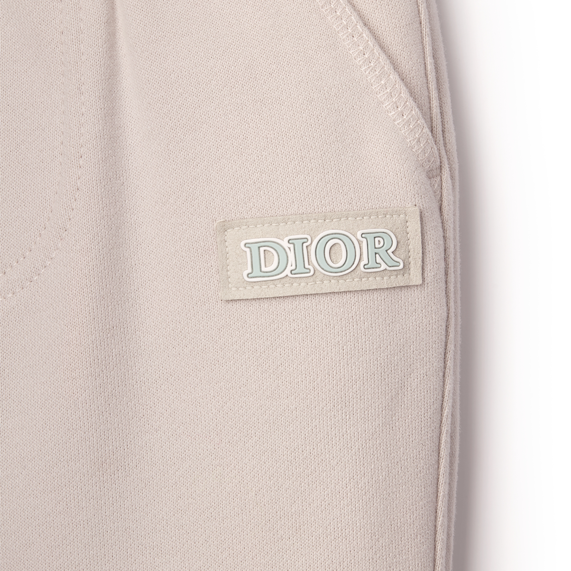 婴幼儿运动长裤 米色棉质起绒面料 E09